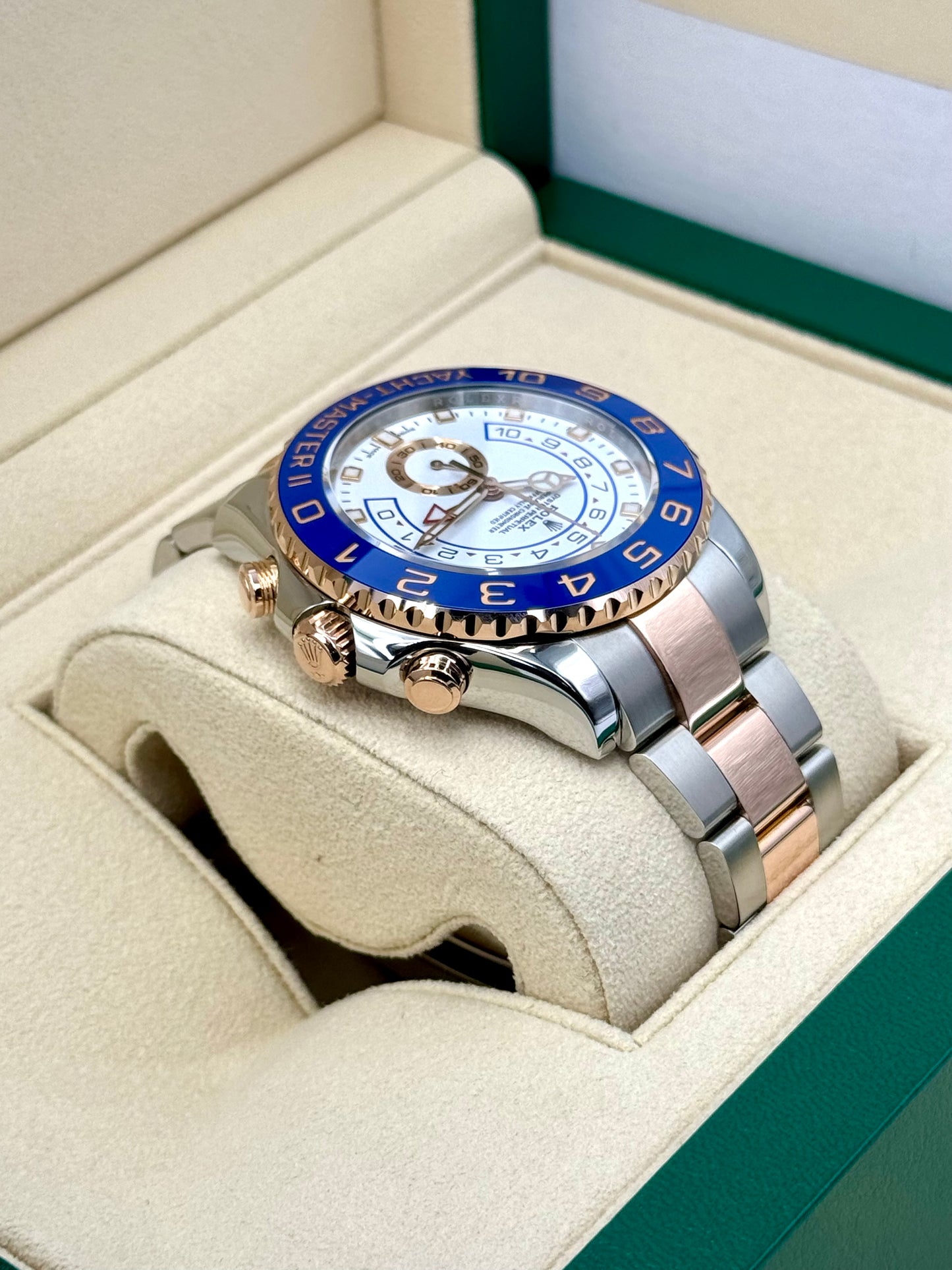 2018 Rolex Yacht-Master II 44mm 116681 Two-Tone White Dial - MyWatchLLC