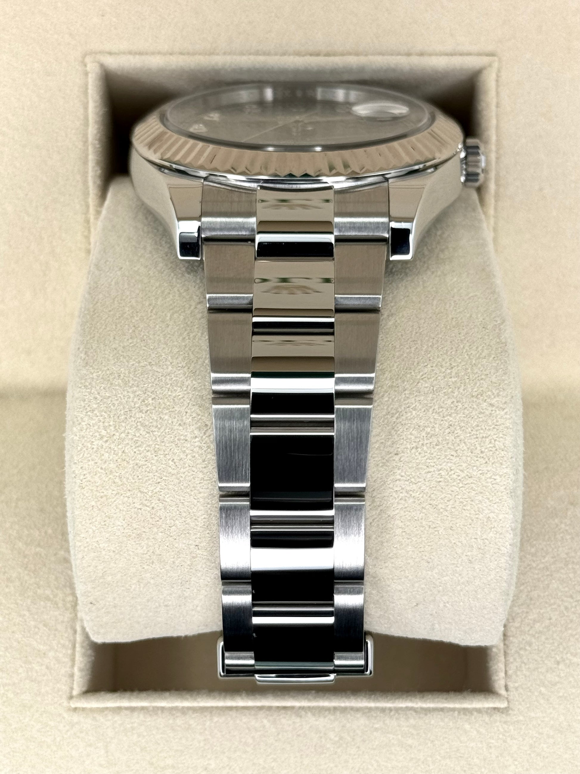 2017 Rolex Datejust II 41mm Oyster Rhodium Diamond Dial 116334 - MyWatchLLC