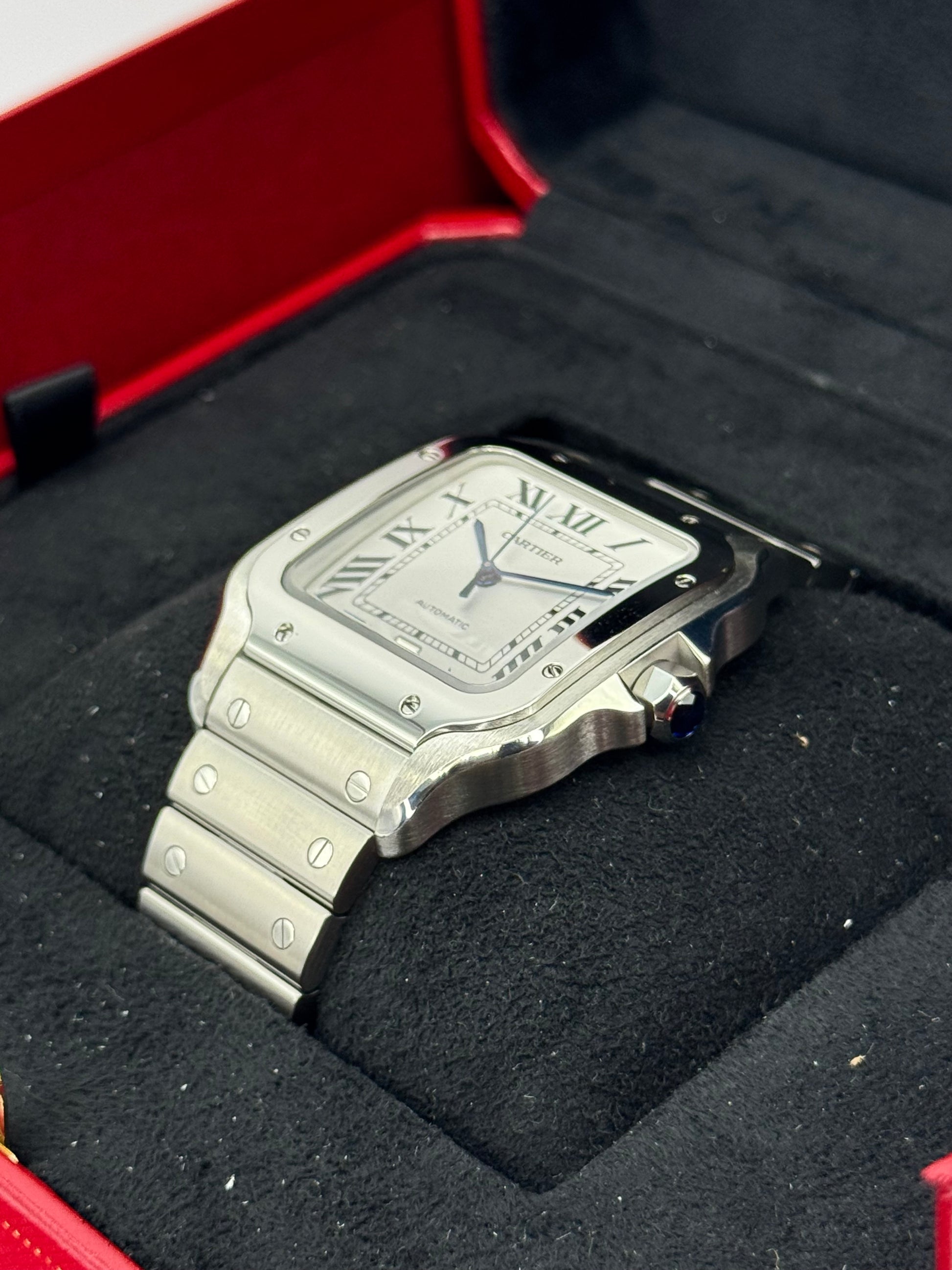 2022 Santos De Cartier 39.8mm WSSA0018 Stainless Steel White Dial - MyWatchLLC