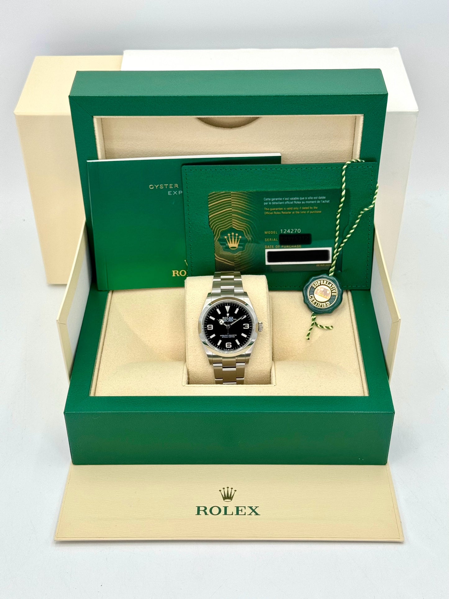 NEW 2024 Rolex Explorer 36mm Stainless Steel Black Dial 124270 - MyWatchLLC