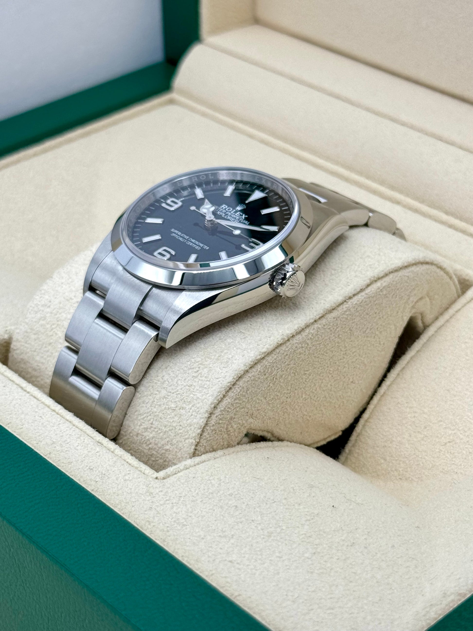 NEW 2024 Rolex Explorer 36mm Stainless Steel Black Dial 124270 - MyWatchLLC