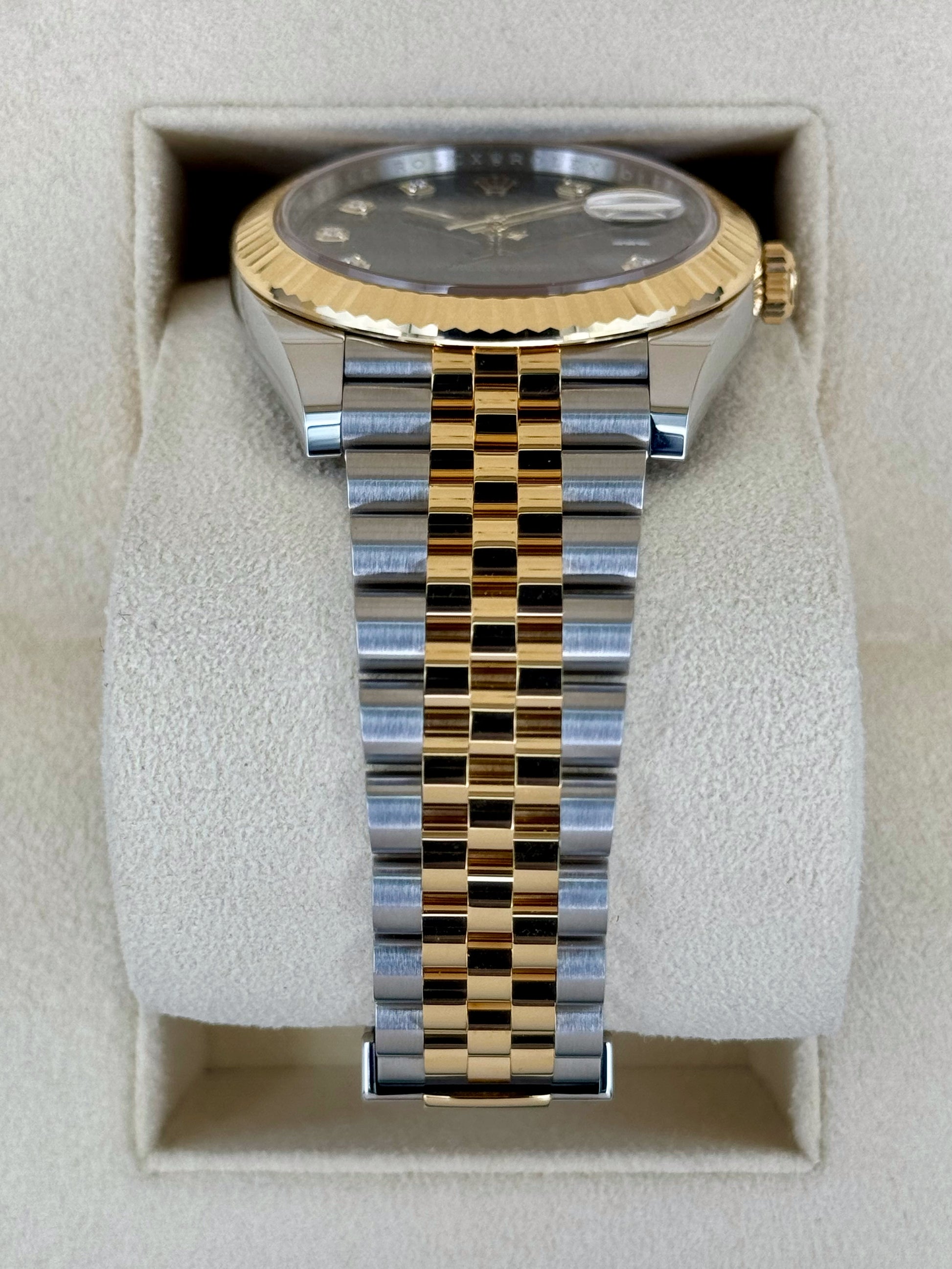 2022 Rolex Datejust 41mm 126333 Two-Tone Jubilee Black Diamond Dial - MyWatchLLC
