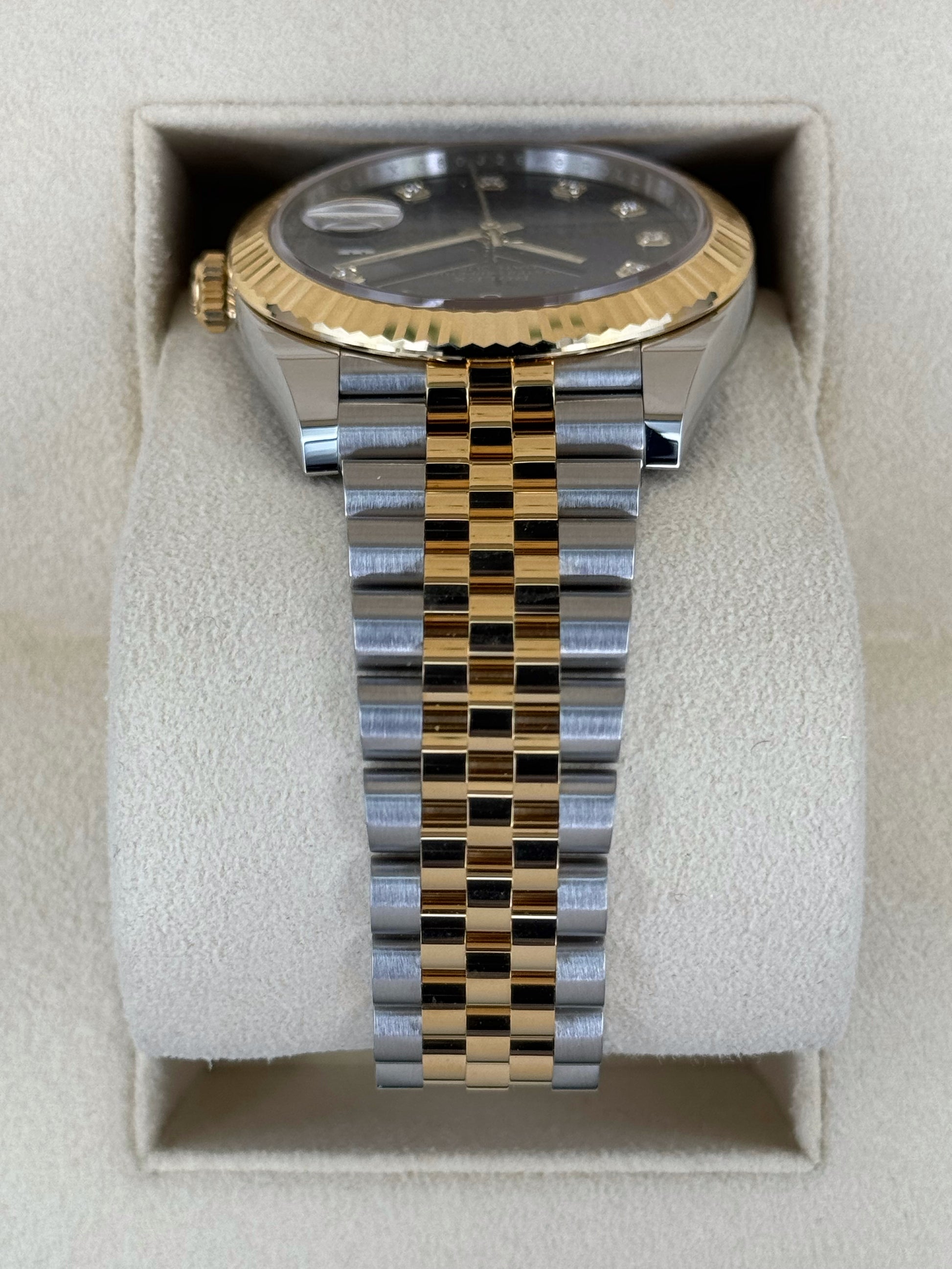2022 Rolex Datejust 41mm 126333 Two-Tone Jubilee Black Diamond Dial - MyWatchLLC