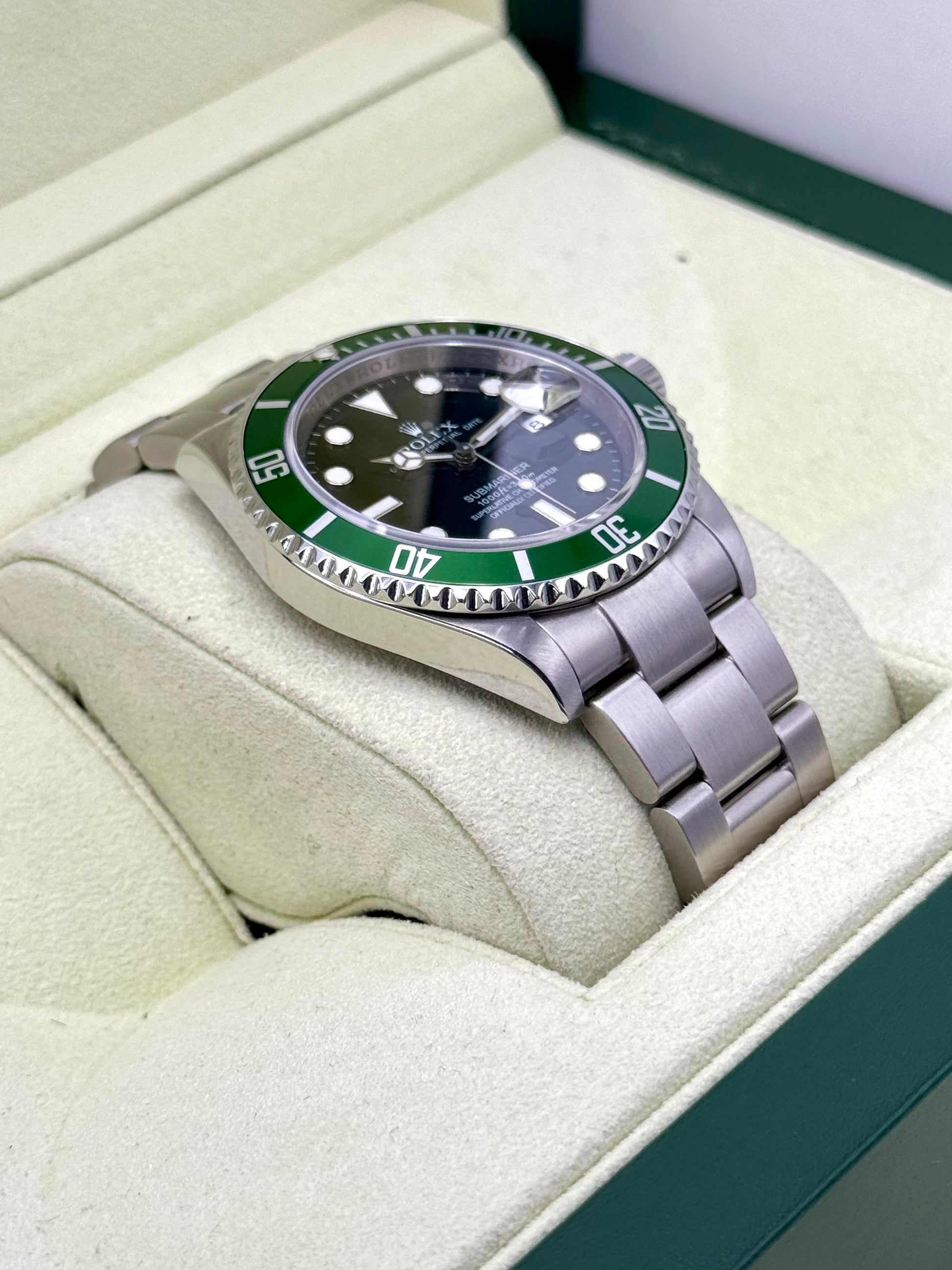 2009 Rolex Submariner "Kermit" 40mm 16610LV Stainless Steel Black Dial - MyWatchLLC