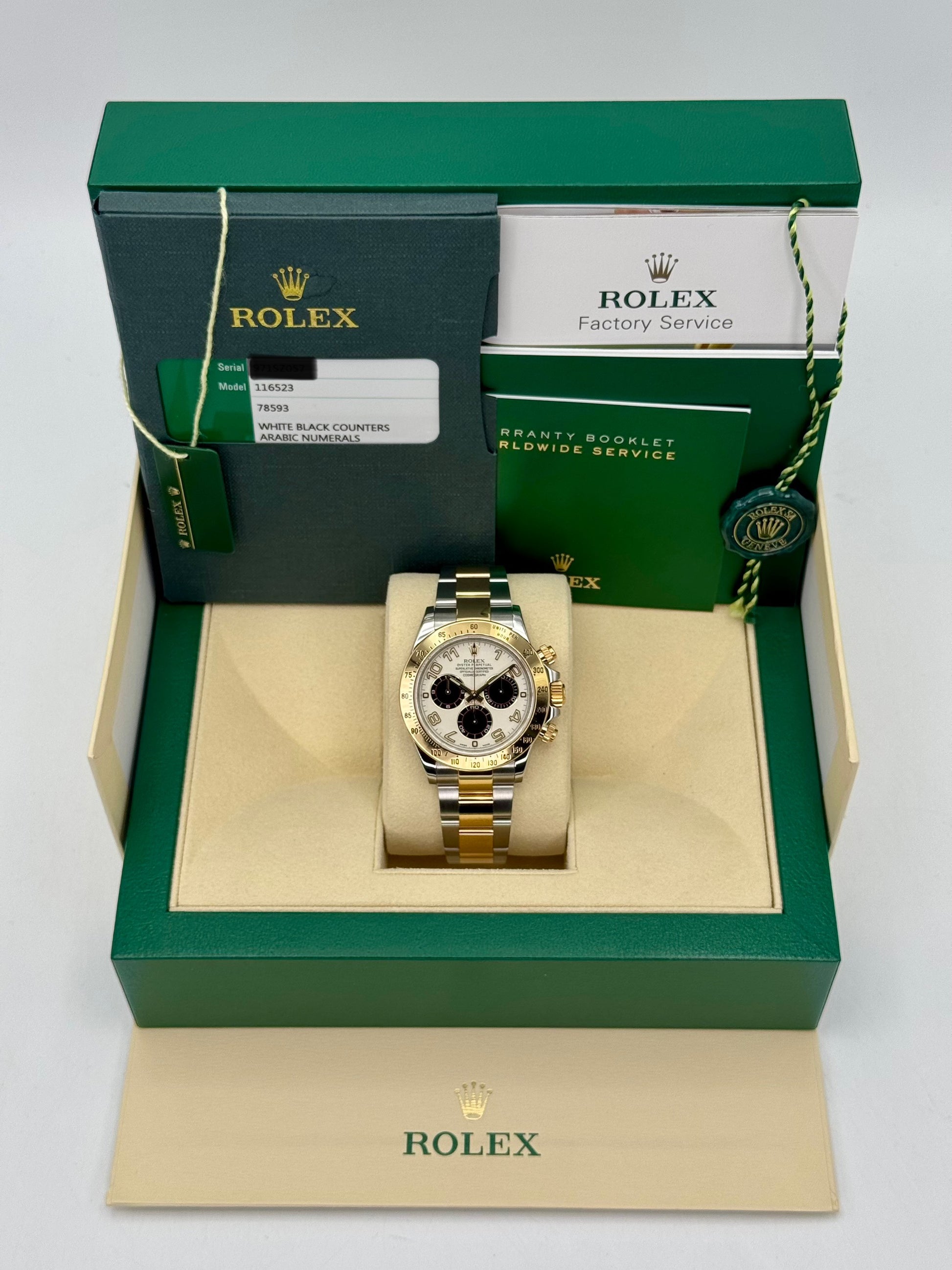 2016 Rolex Daytona 40mm 116523 White Panda Arabic Racing Dial - MyWatchLLC