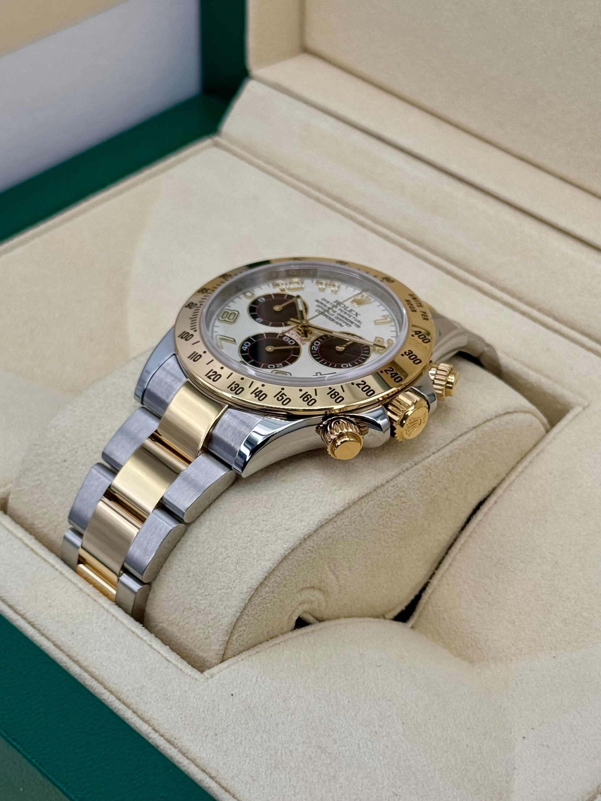 2016 Rolex Daytona 40mm 116523 White Panda Arabic Racing Dial - MyWatchLLC