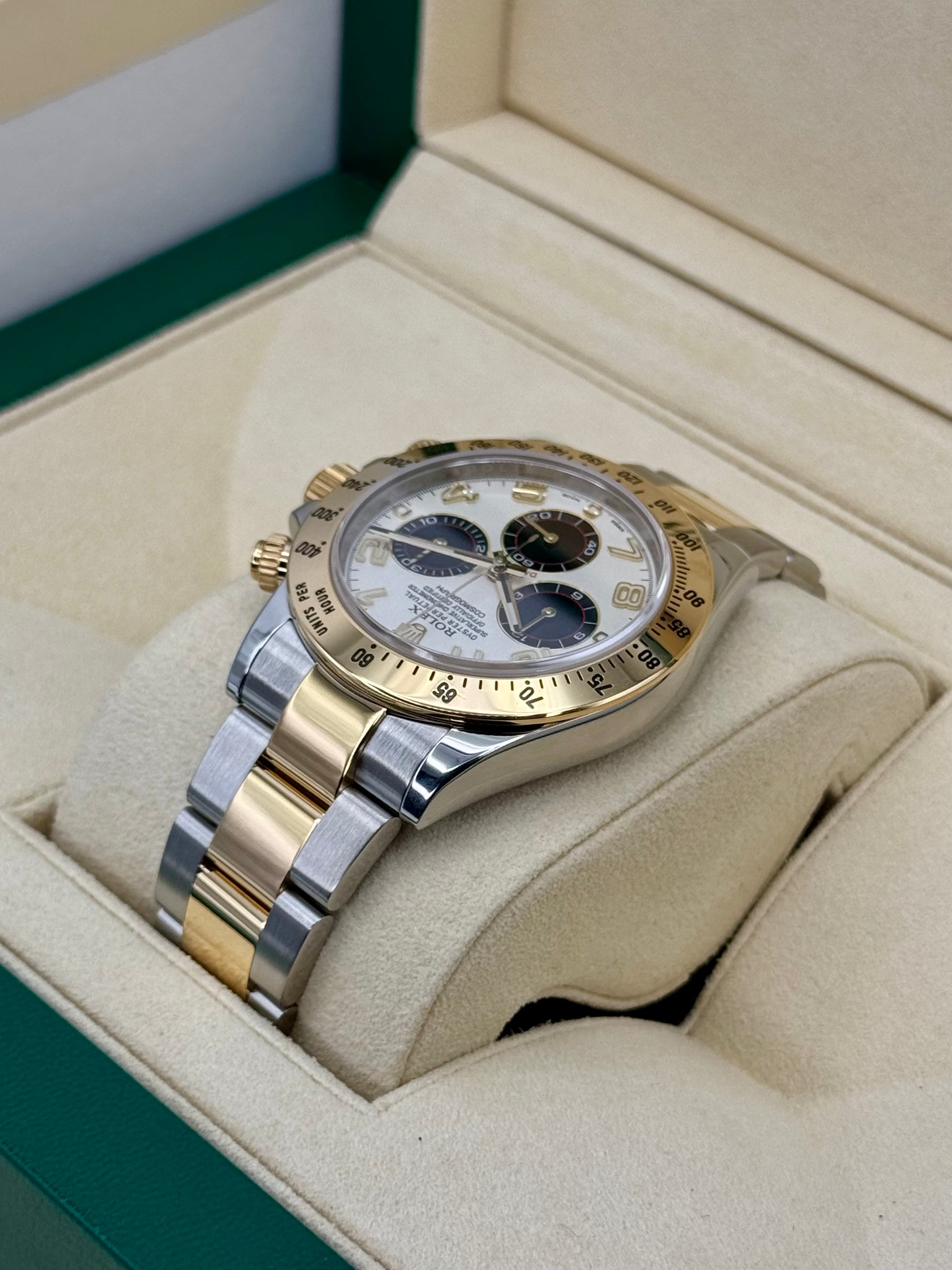 2016 Rolex Daytona 40mm 116523 White Panda Arabic Racing Dial - MyWatchLLC