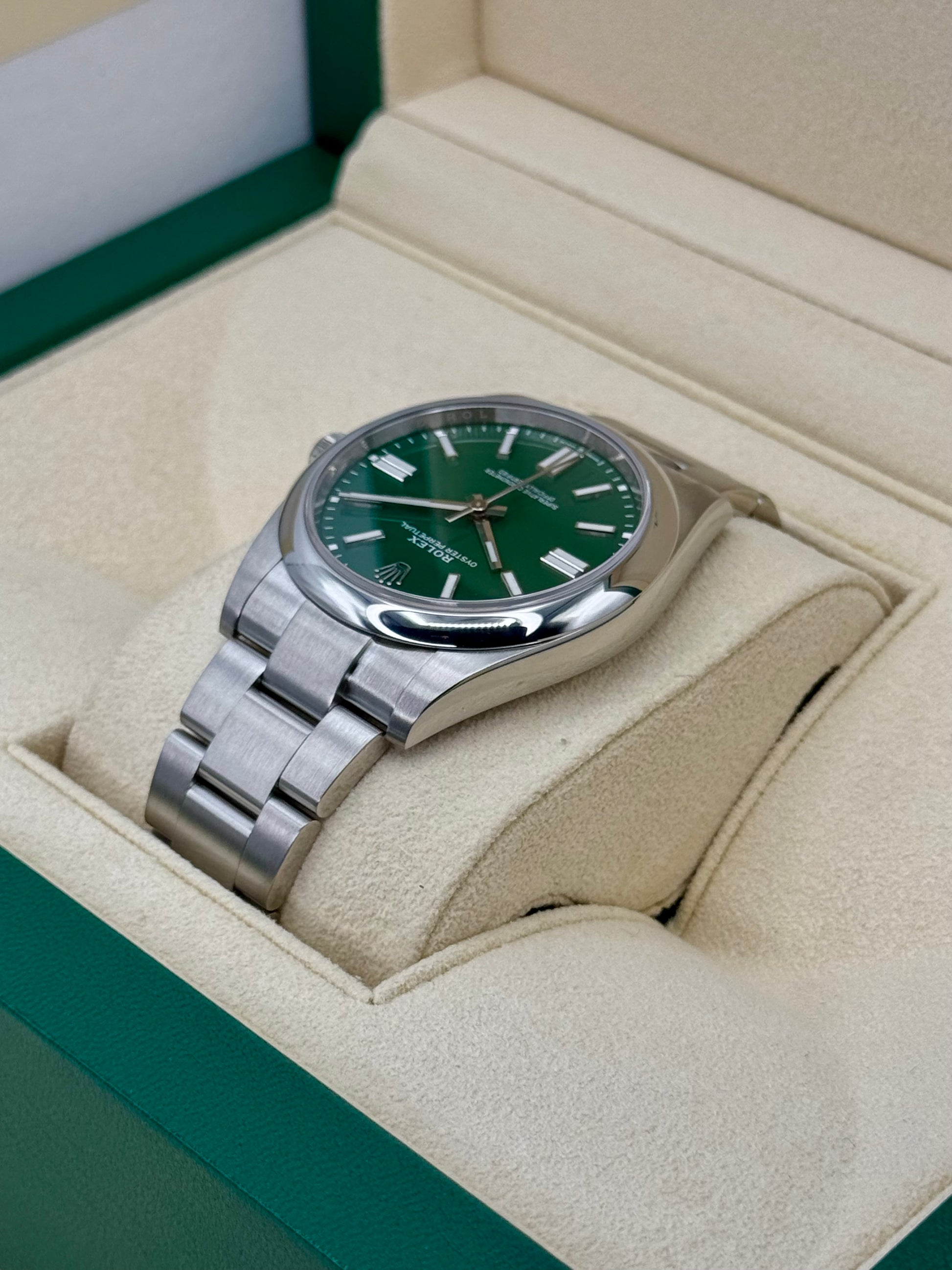 2023 Rolex Oyster Perpetual 41mm 124300 Green Dial - MyWatchLLC