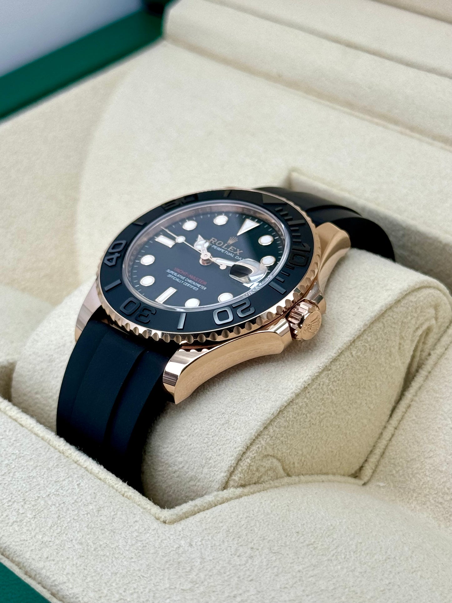 NEW 2023 Rolex Yacht-Master 37mm 268655 Rose Gold Black Dial - MyWatchLLC