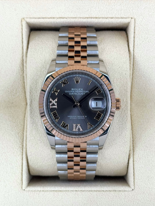2020 Rolex Datejust 36mm 126231 Two-Tone Jubilee Slate Rhodium Diamond Dial - MyWatchLLC