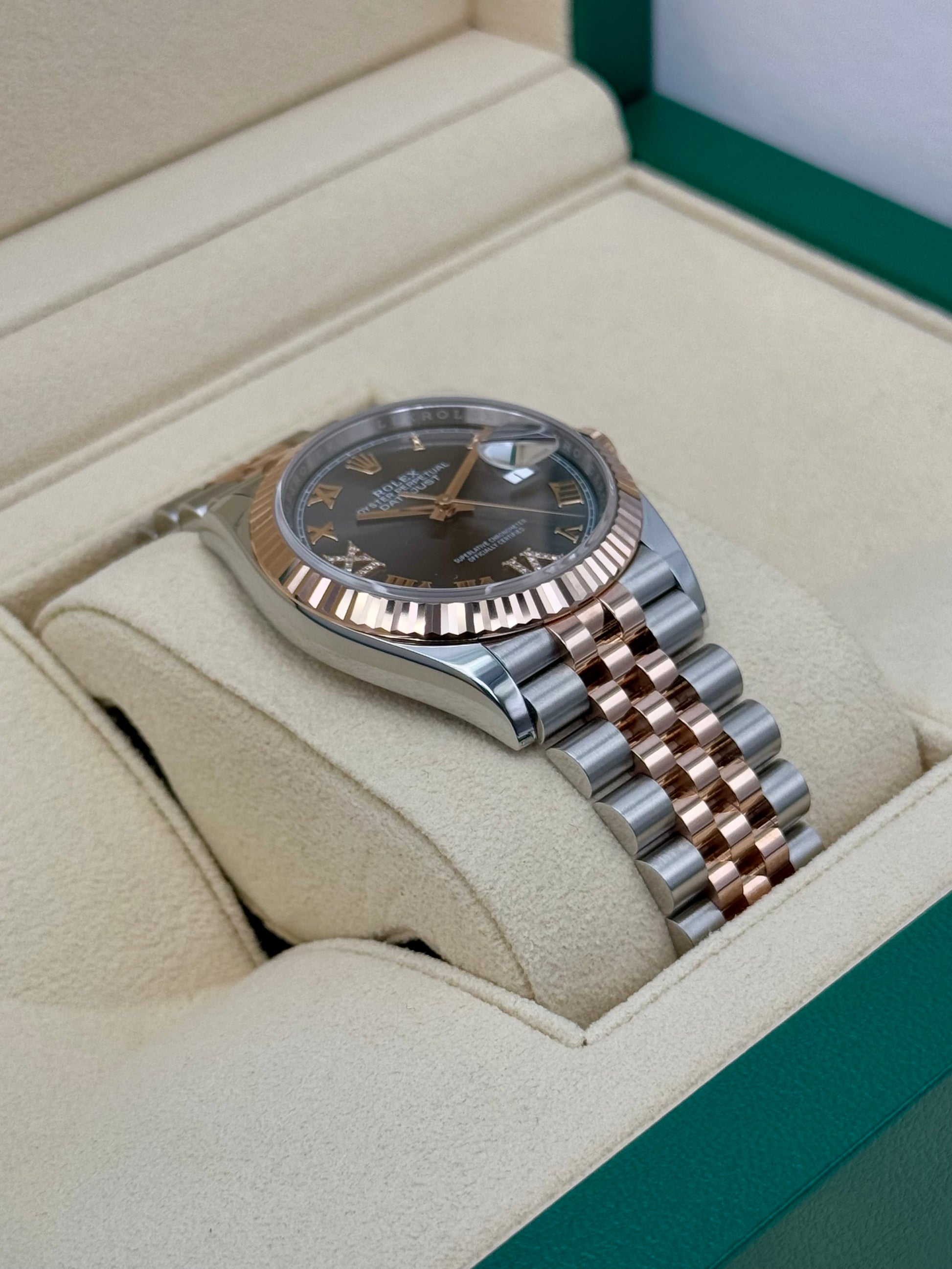 2020 Rolex Datejust 36mm 126231 Two-Tone Jubilee Slate Rhodium Diamond Dial - MyWatchLLC