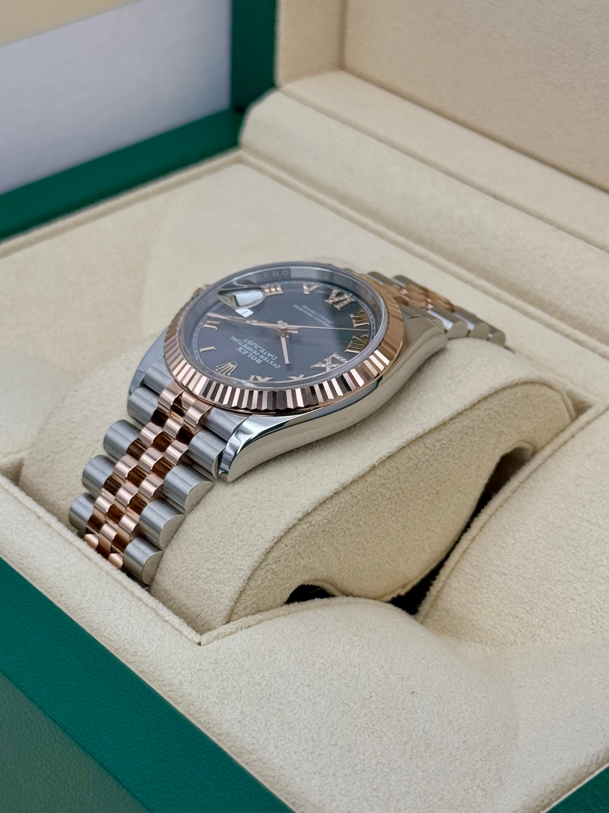 2020 Rolex Datejust 36mm 126231 Two-Tone Jubilee Slate Rhodium Diamond Dial - MyWatchLLC