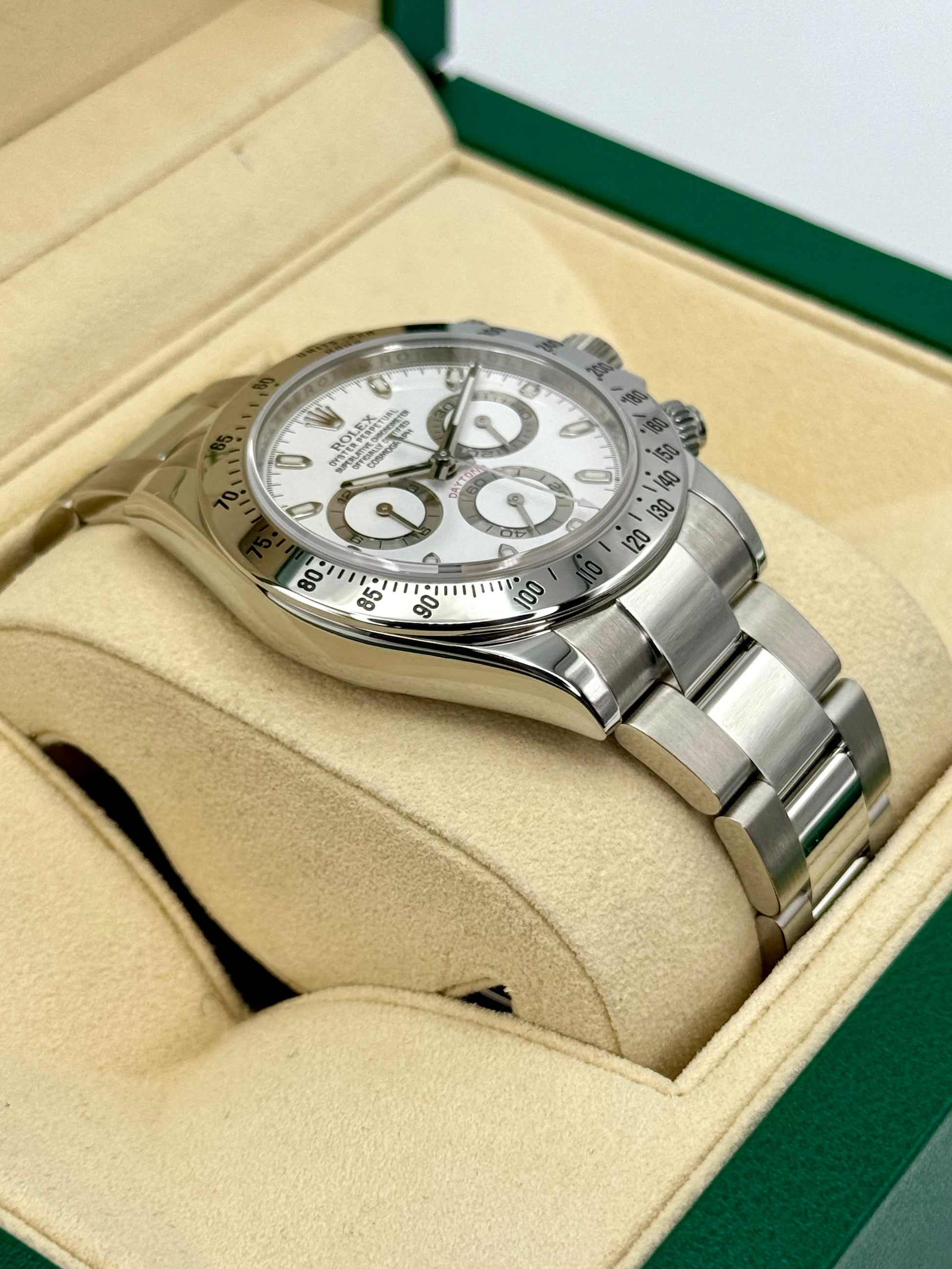 2015 Rolex Daytona 40mm 116520 Stainless Steel White Dial - MyWatchLLC
