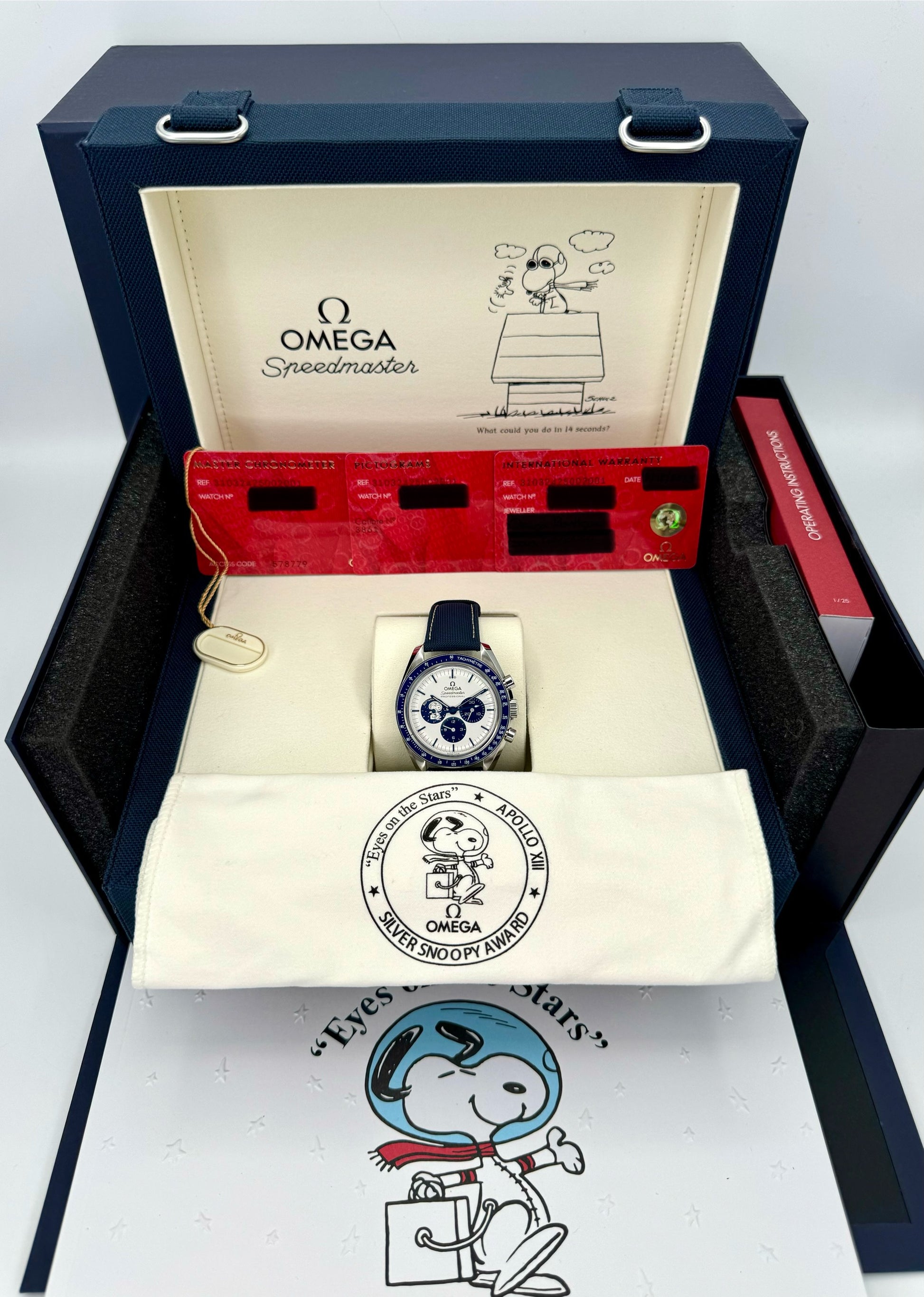 NEW 2023 Omega Speedmaster Silver Snoopy Award 310.32.42.50.02.001 - MyWatchLLC