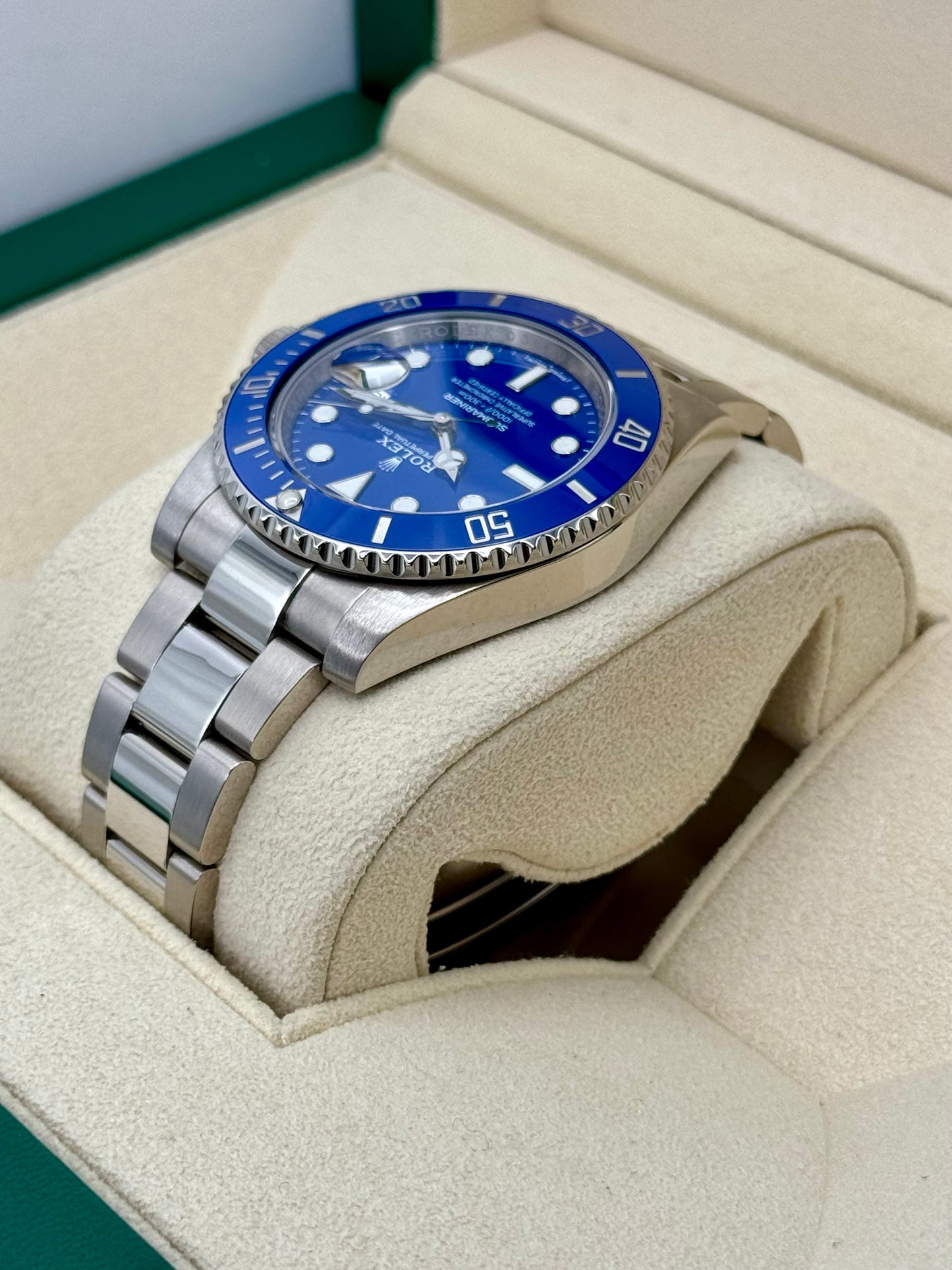2018 Rolex Submariner "Smurf" 40mm 116619LB White Gold Blue Dial - MyWatchLLC