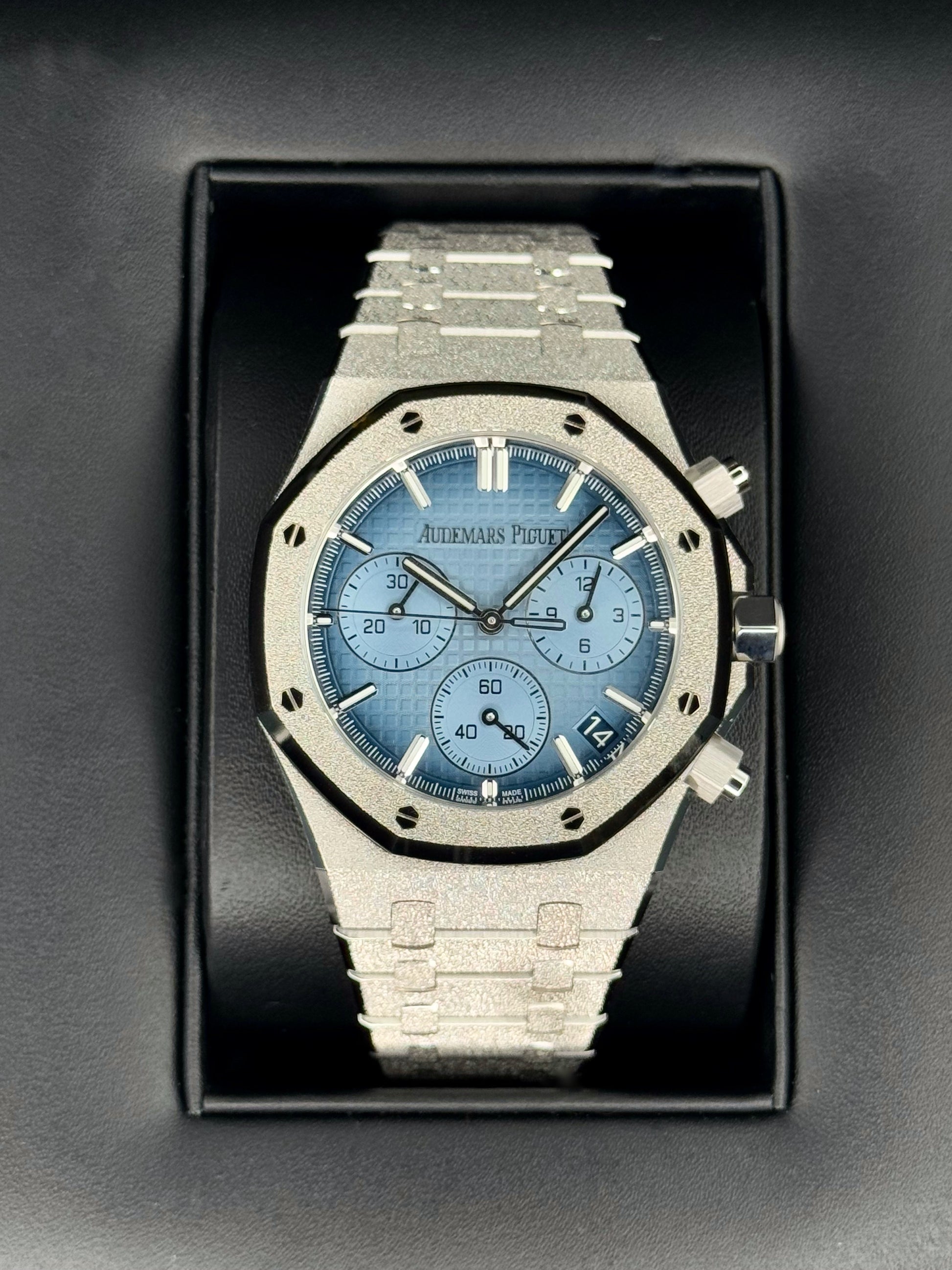 2023 Audemars Piguet 26240BC Frosted White Gold Blue Dial - MyWatchLLC
