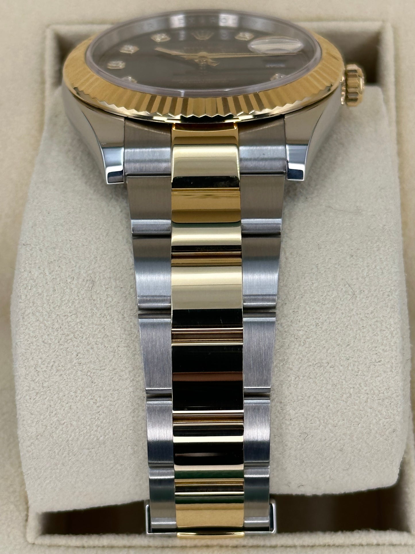 2023 Rolex Datejust 41mm 126333 Two-Tone Oyster Black Diamond Dial - MyWatchLLC