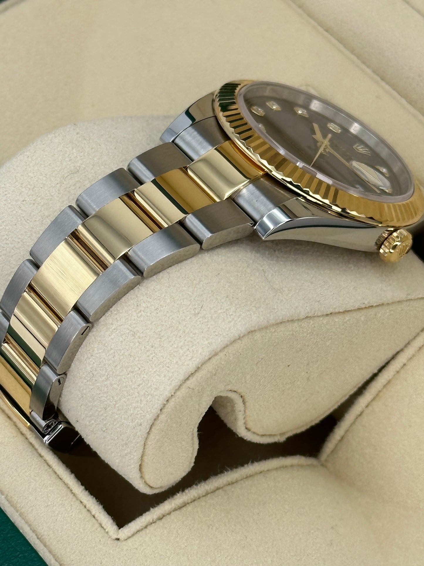 2023 Rolex Datejust 41mm 126333 Two-Tone Oyster Black Diamond Dial - MyWatchLLC