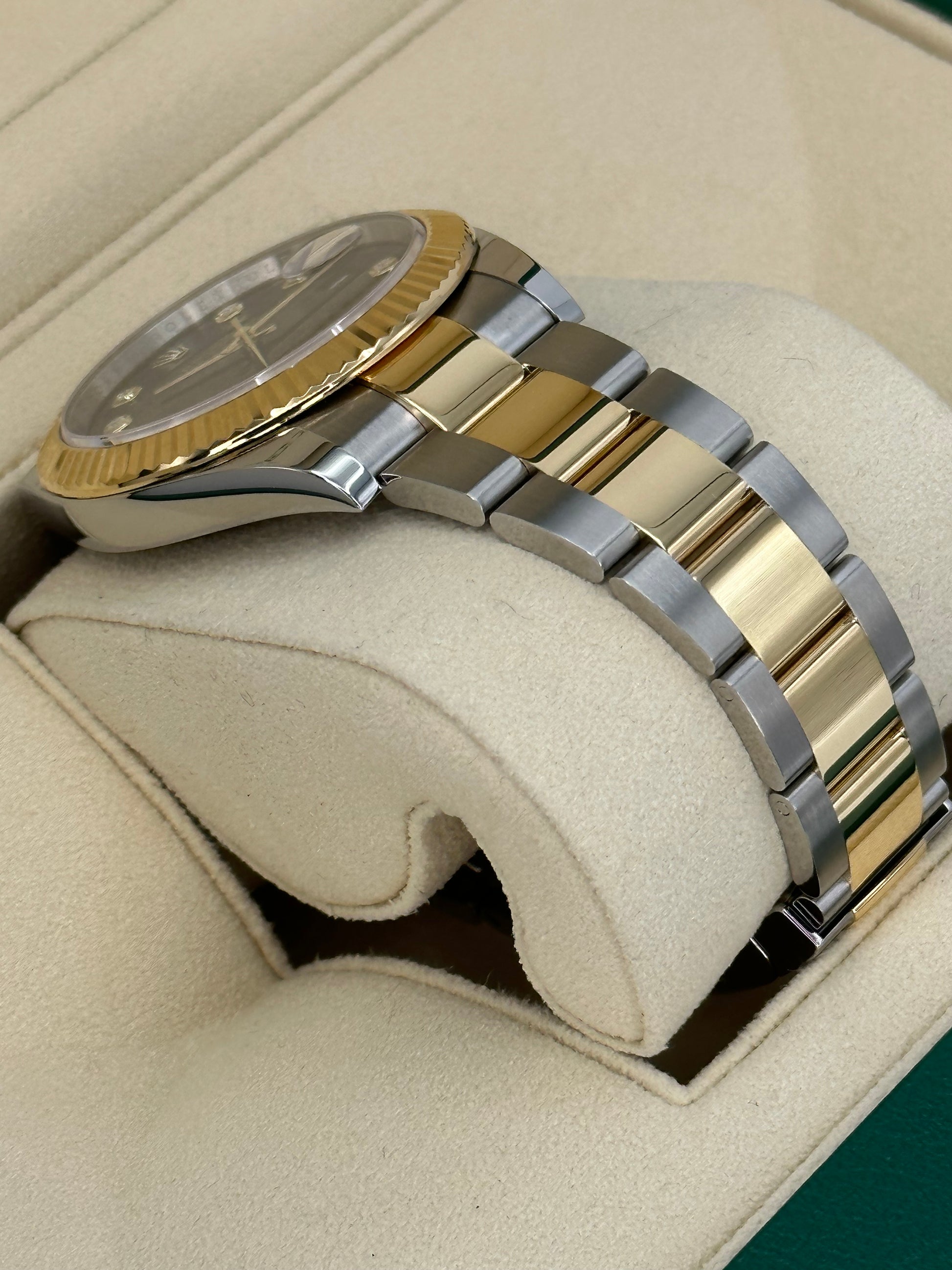 2023 Rolex Datejust 41mm 126333 Two-Tone Oyster Black Diamond Dial - MyWatchLLC