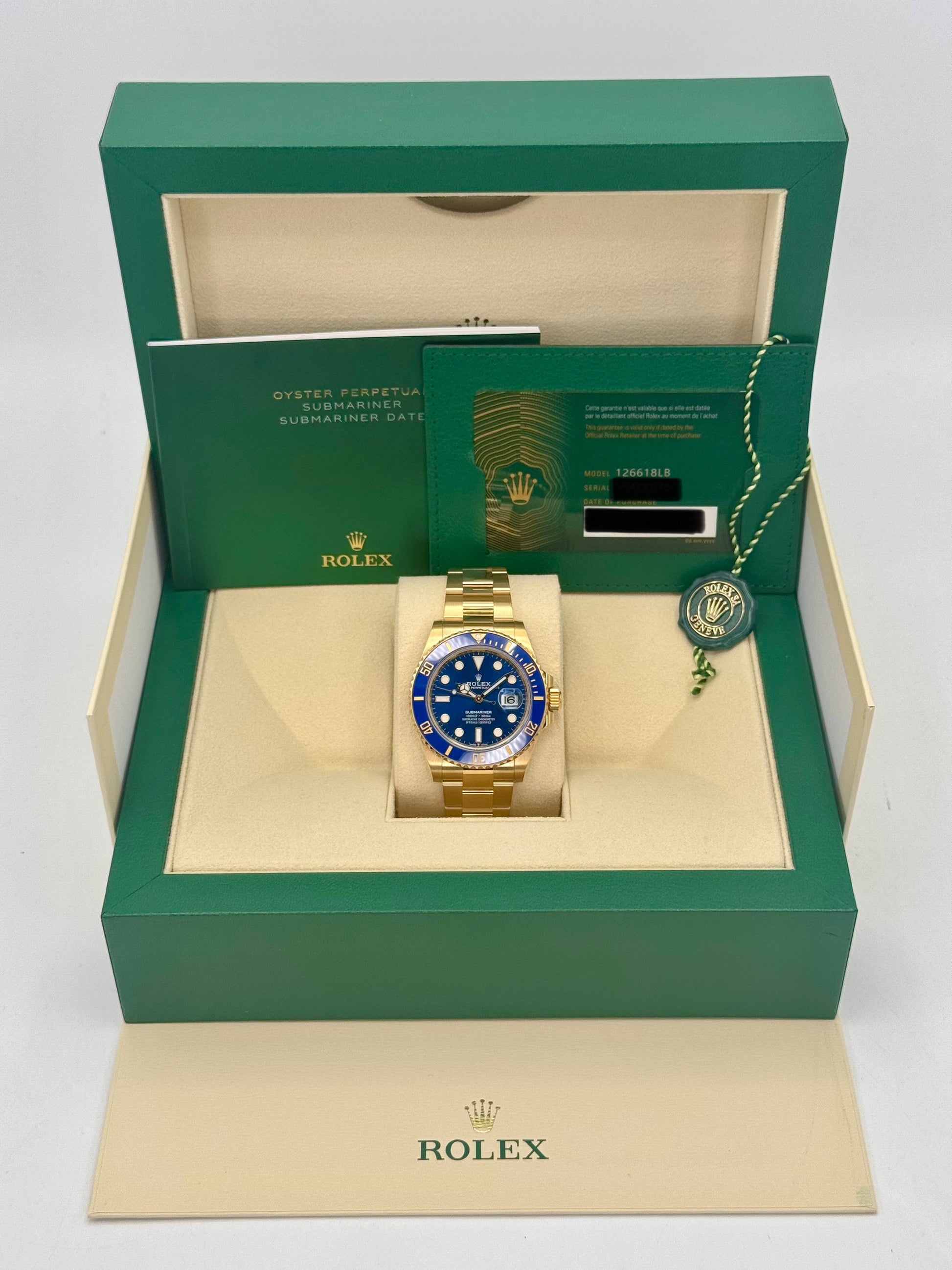 2024 Rolex Submariner "Bluesy" 41mm 126618LB Yellow Gold Blue Dial - MyWatchLLC