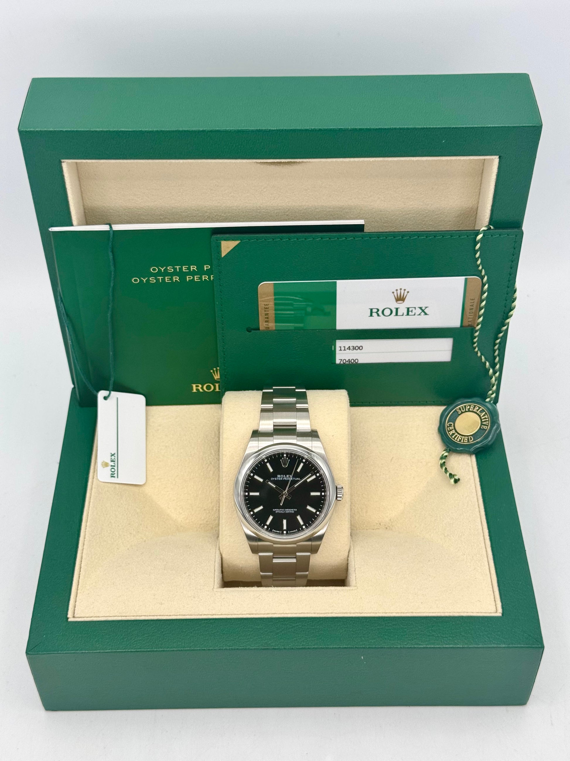2019 Rolex Oyster Perpetual 39mm 114300 Black Dial - MyWatchLLC