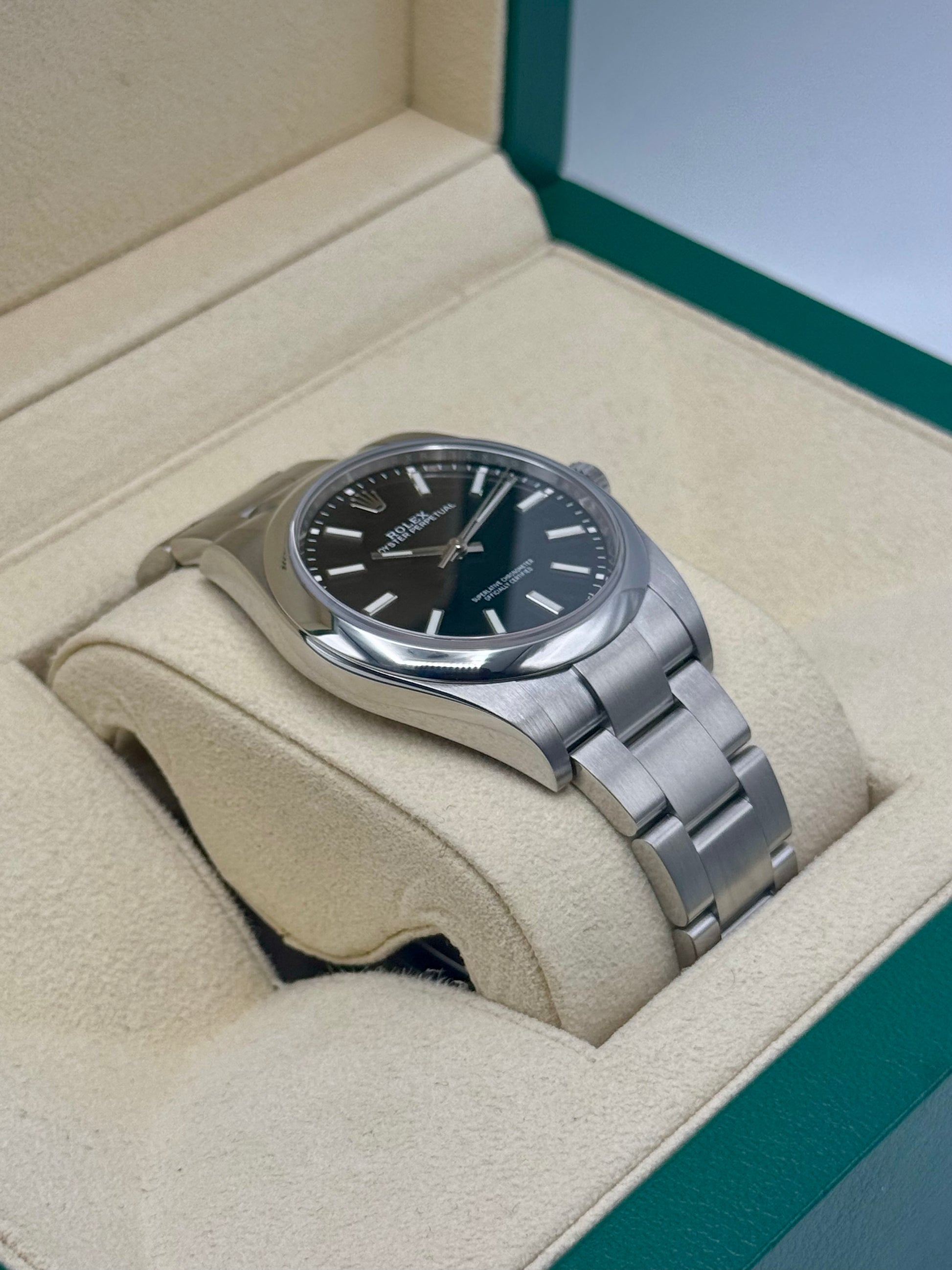 2019 Rolex Oyster Perpetual 39mm 114300 Black Dial - MyWatchLLC