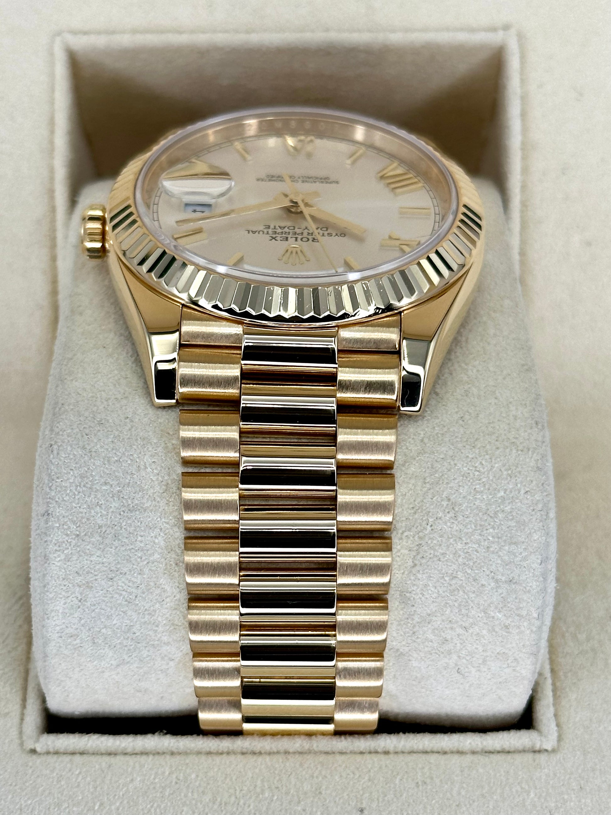 2017 Rolex Day-Date 40mm 228238 Gold Presidential Sundust Dial - MyWatchLLC