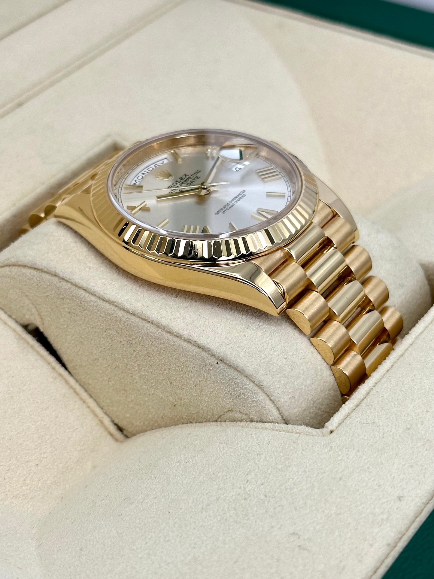 2017 Rolex Day-Date 40mm 228238 Gold Presidential Sundust Dial - MyWatchLLC