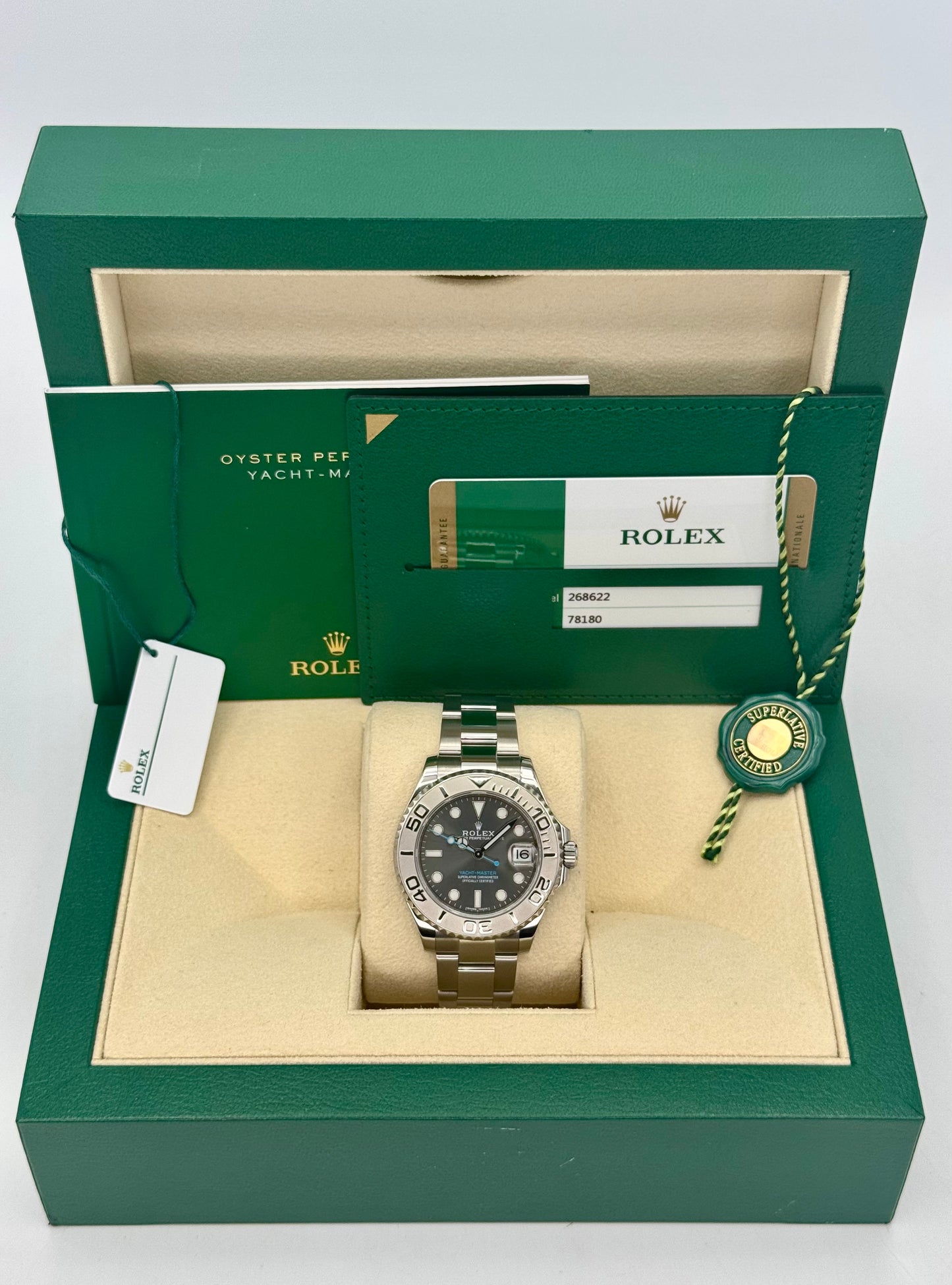 2017 Rolex Yacht-Master 37mm 268622 Stainless Steel Rhodium Dial - MyWatchLLC