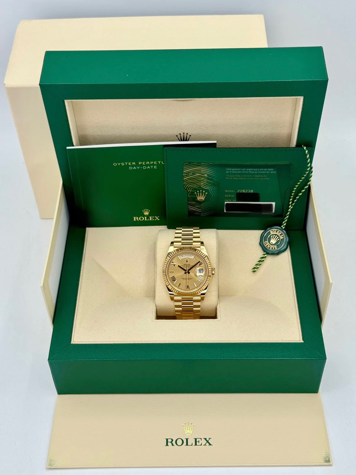 NEW 2025 Rolex Day-Date 40mm 228238 Presidential Champagne Dial - MyWatchLLC