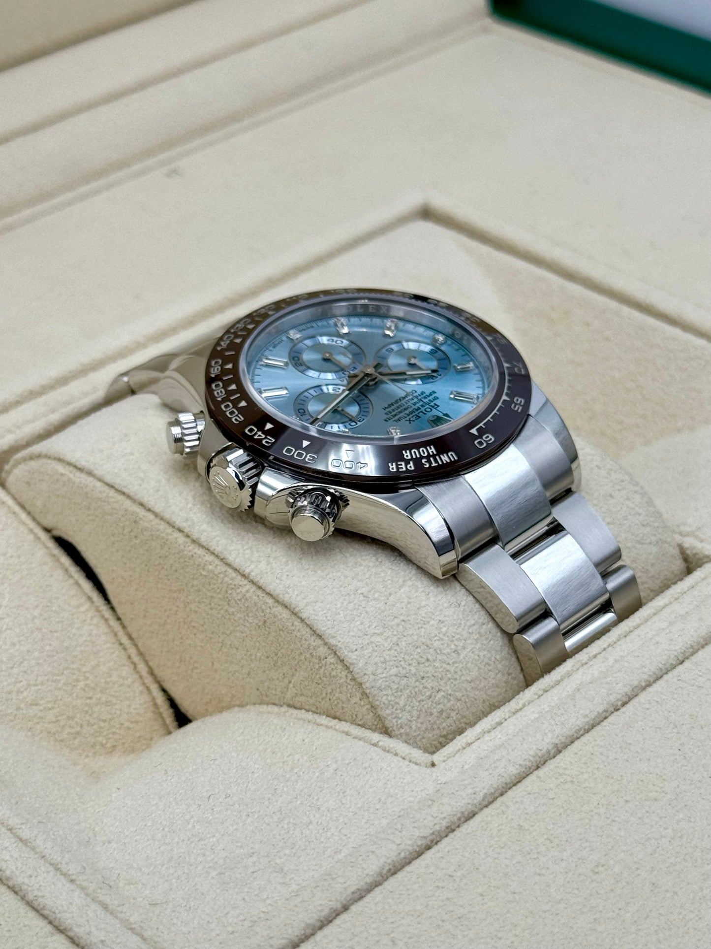 NEW 2023 Rolex Daytona 40mm 116506 Platinum Ice Blue Diamond Dial - MyWatchLLC