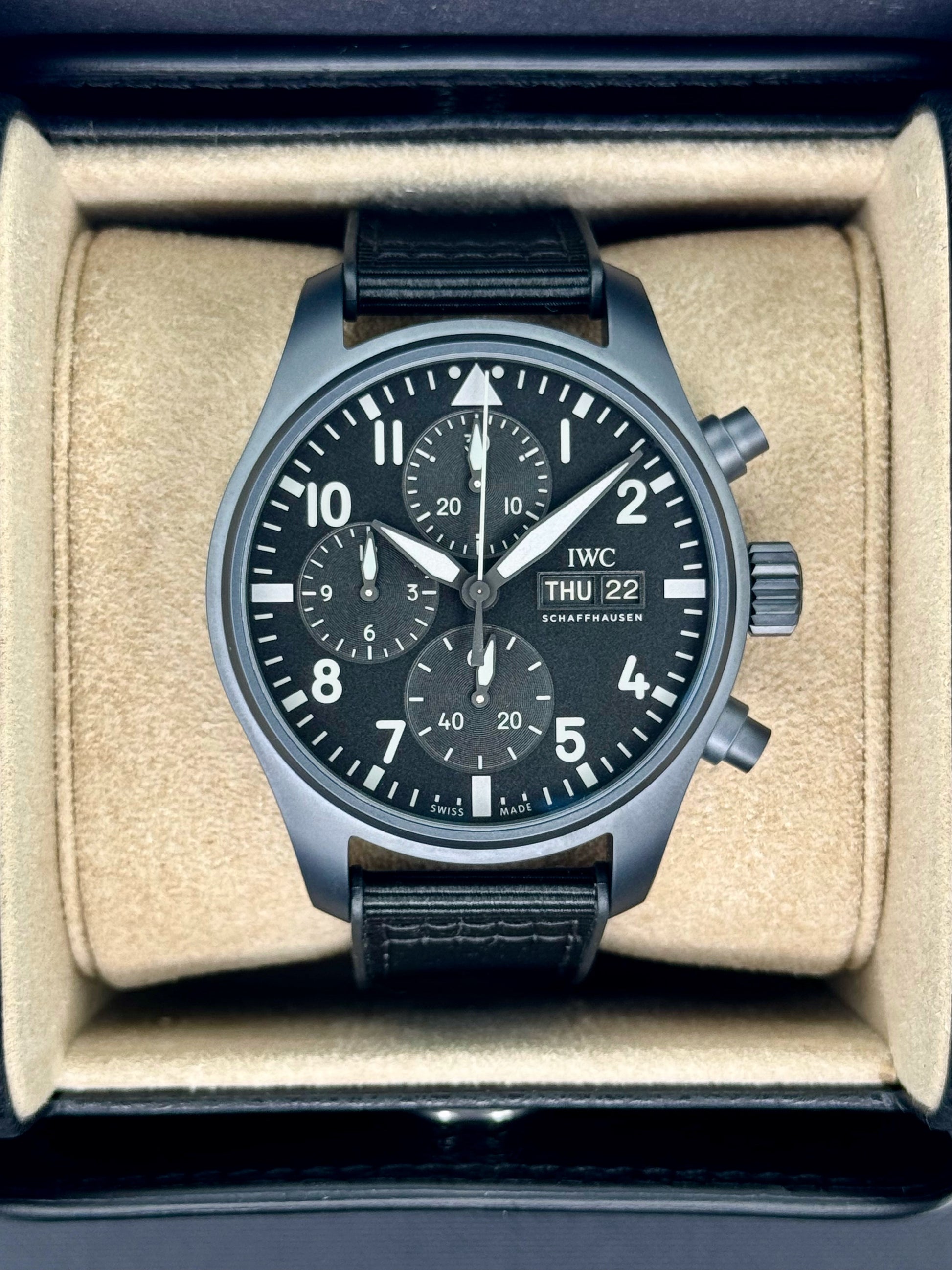 NEW 2025 IWC Pilot Chronograph Top Gun 41mm IW388106 Ceramic - MyWatchLLC