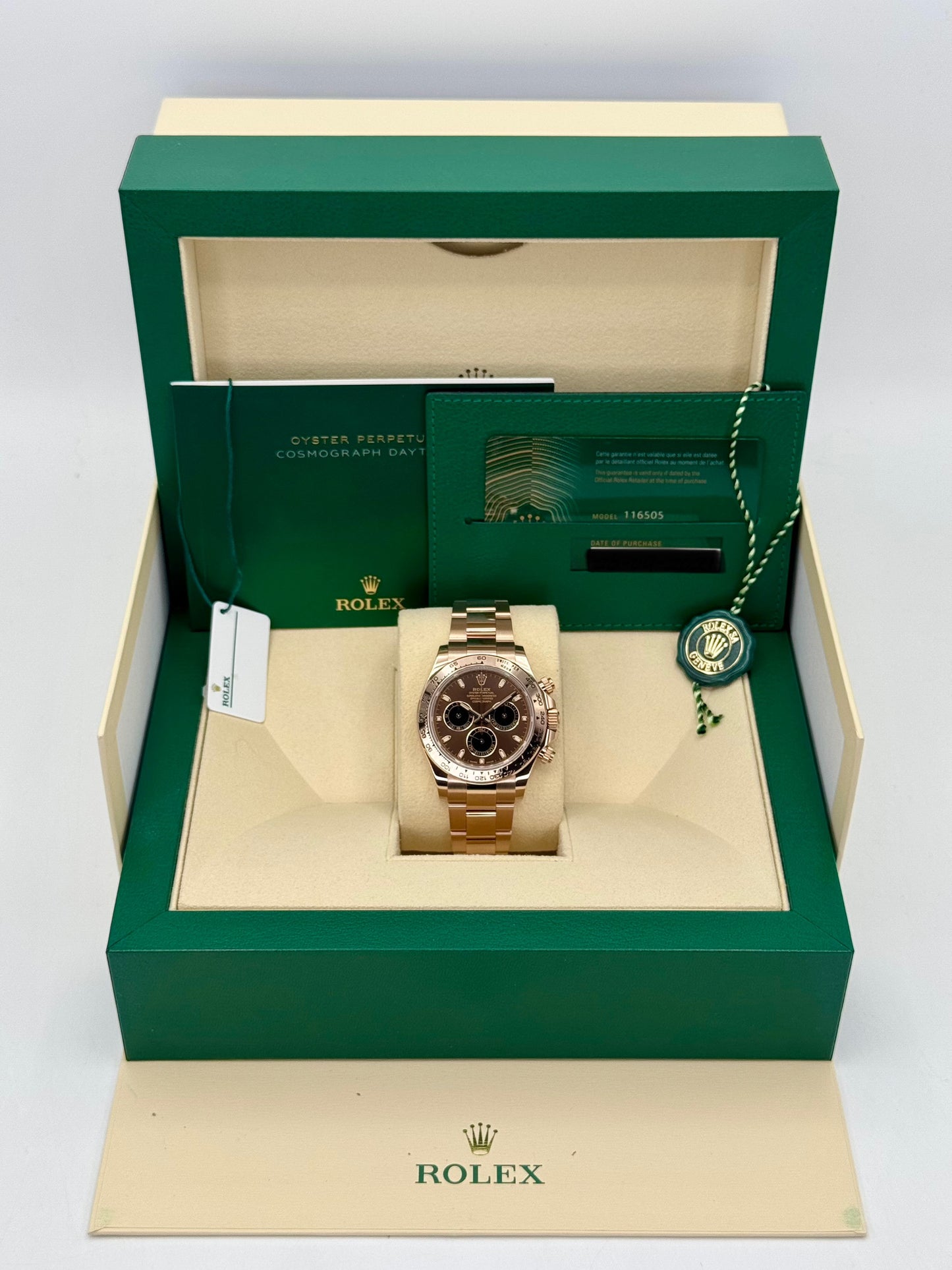 2021 Rolex Daytona 40mm 116505 Rose Gold Chocolate Dial - MyWatchLLC