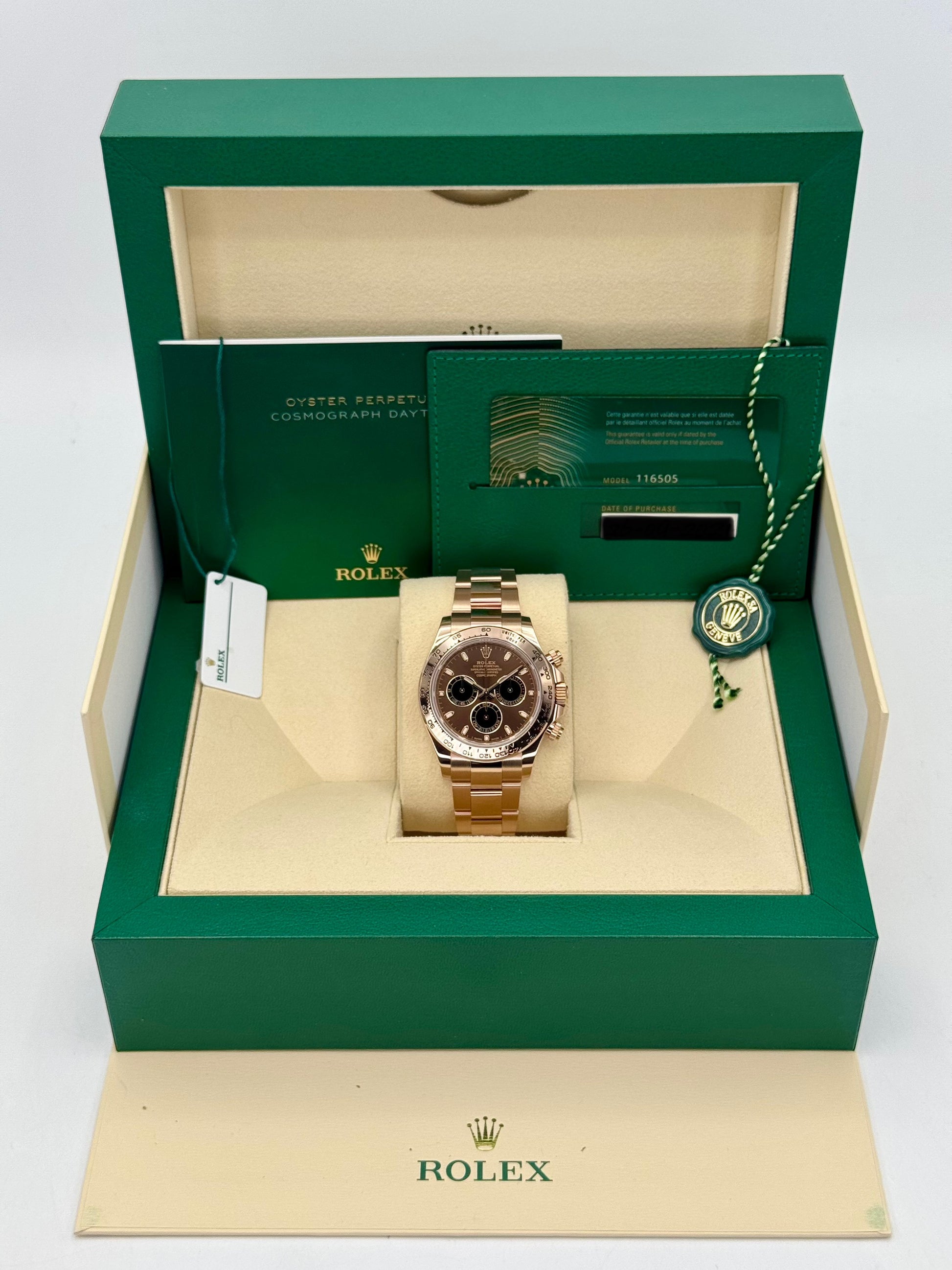 2021 Rolex Daytona 40mm 116505 Rose Gold Chocolate Dial - MyWatchLLC