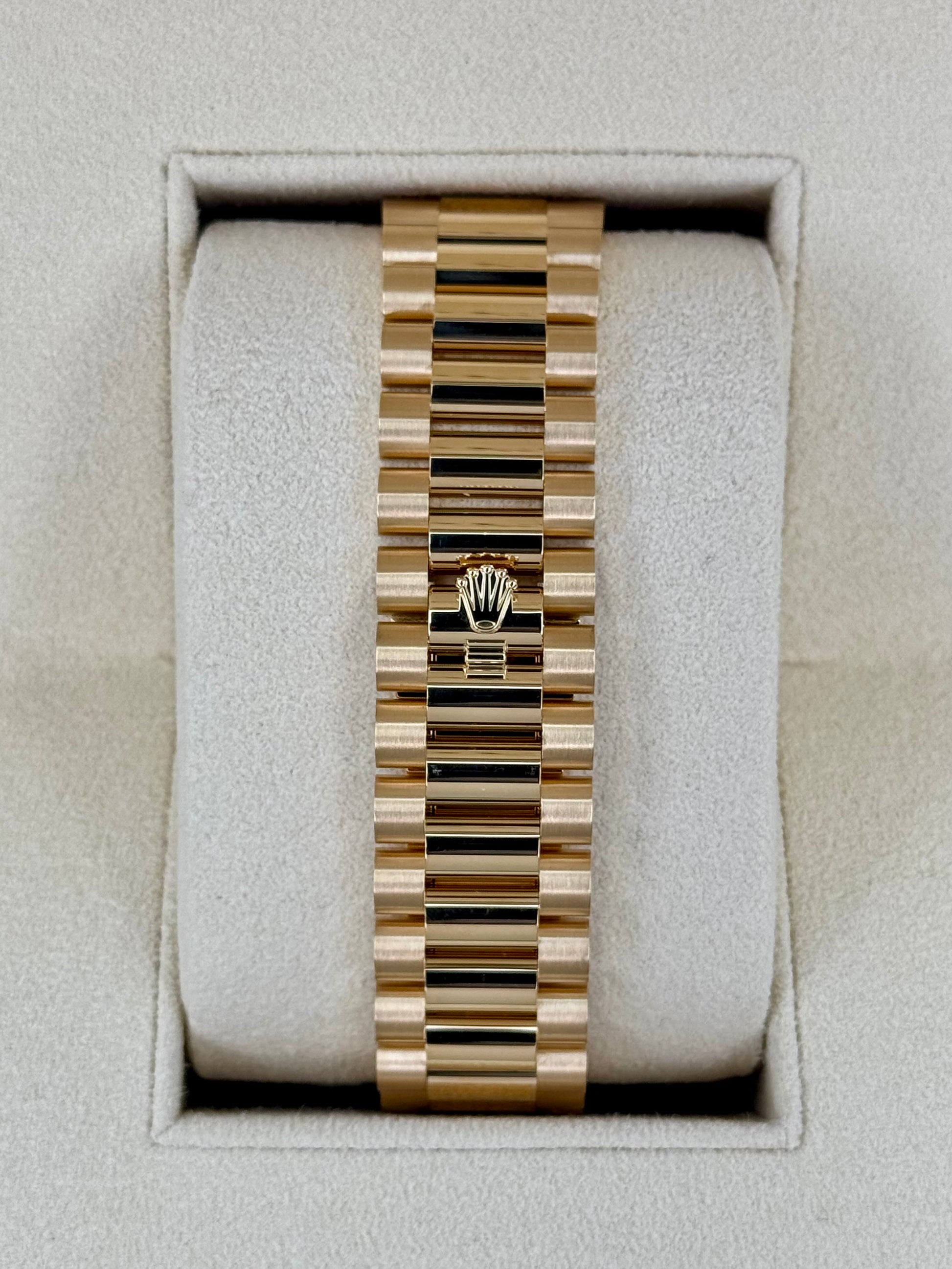 NEW 2024 Rolex Day-Date 40mm 228238 Black Diamond Baguette Dial - MyWatchLLC