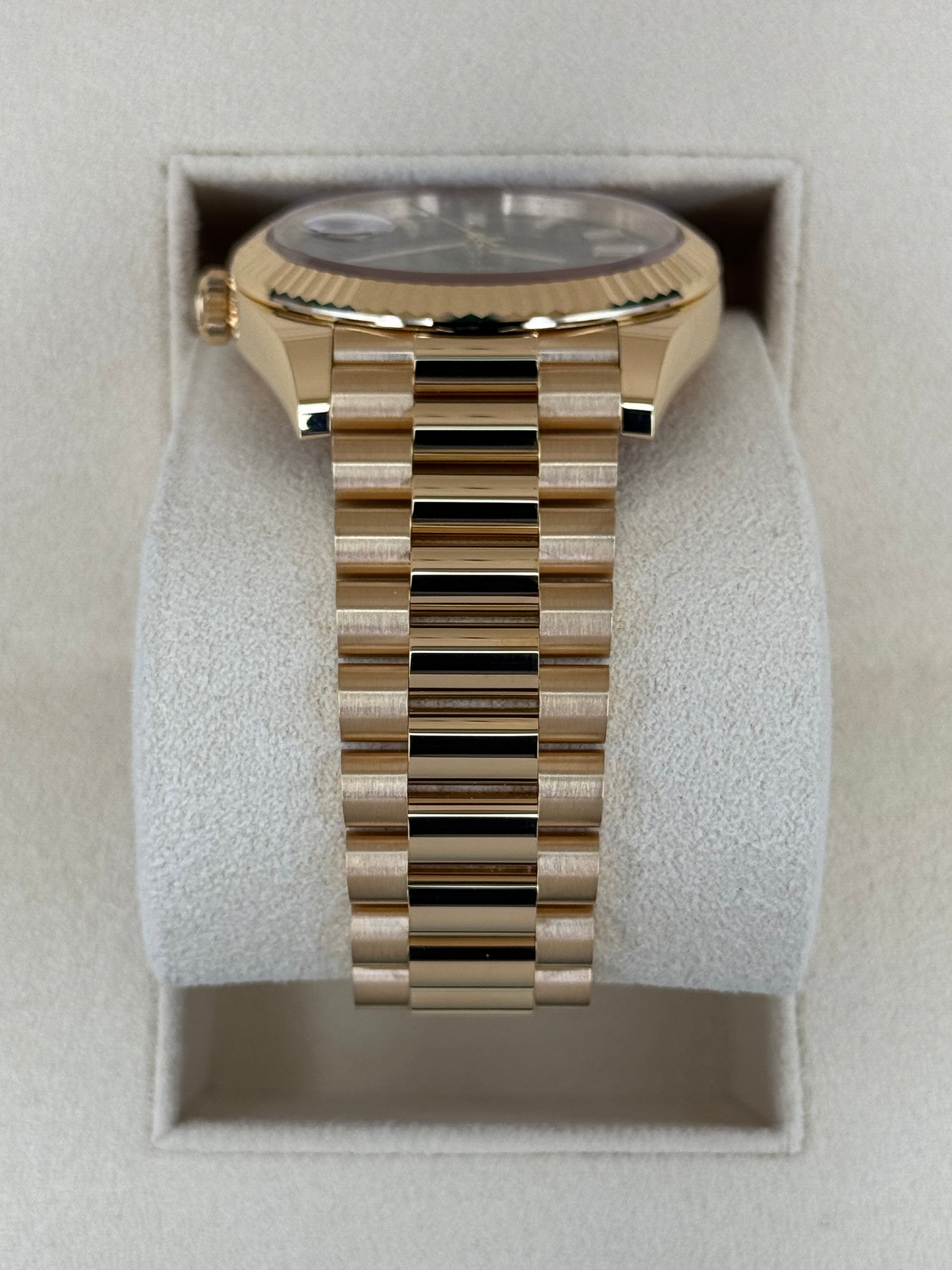 NEW 2024 Rolex Day-Date 40mm 228238 Black Diamond Baguette Dial - MyWatchLLC