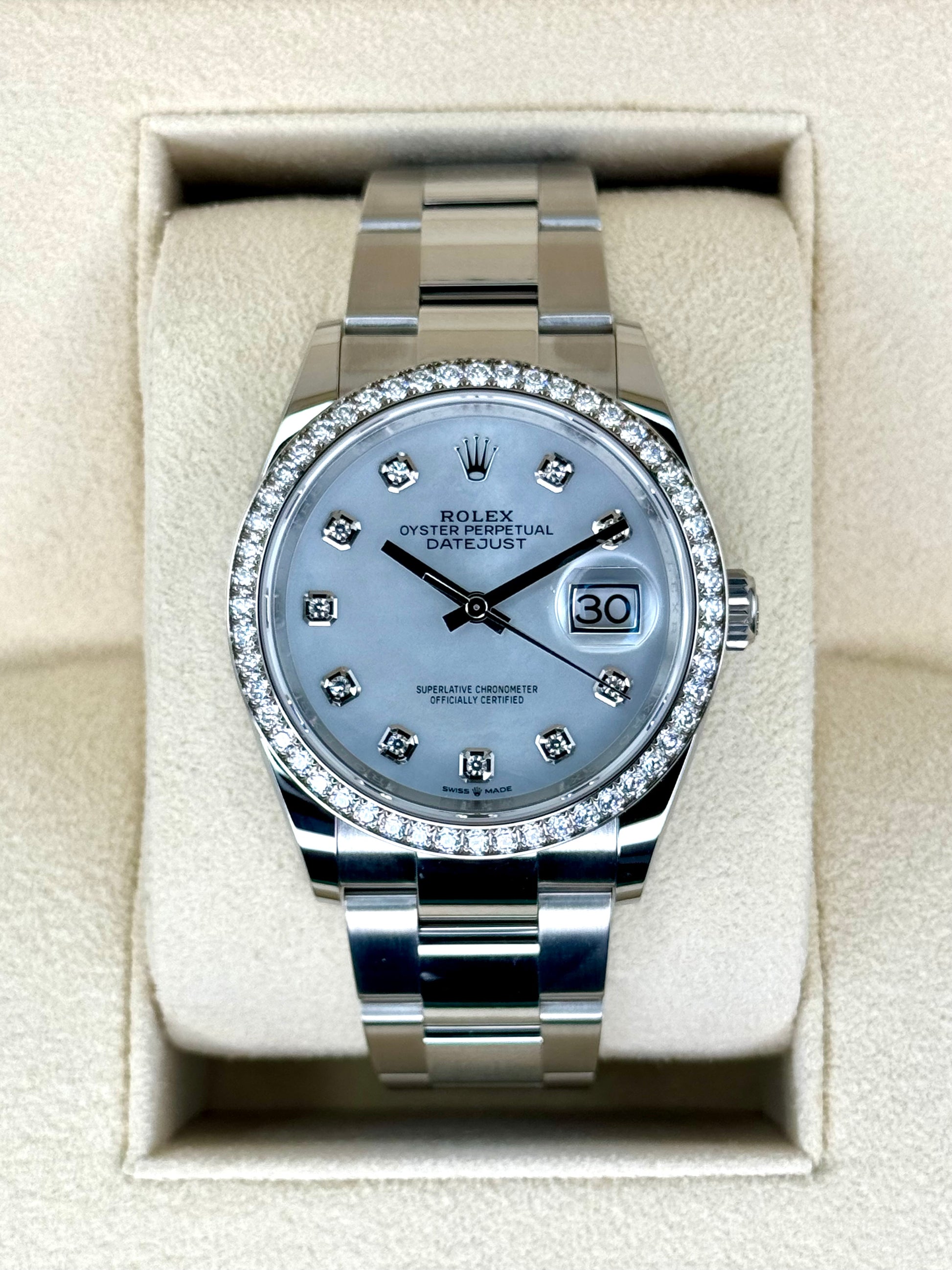 NEW 2024 Rolex Datejust 36mm 126284RBR MOP Diamond Dial - MyWatchLLC