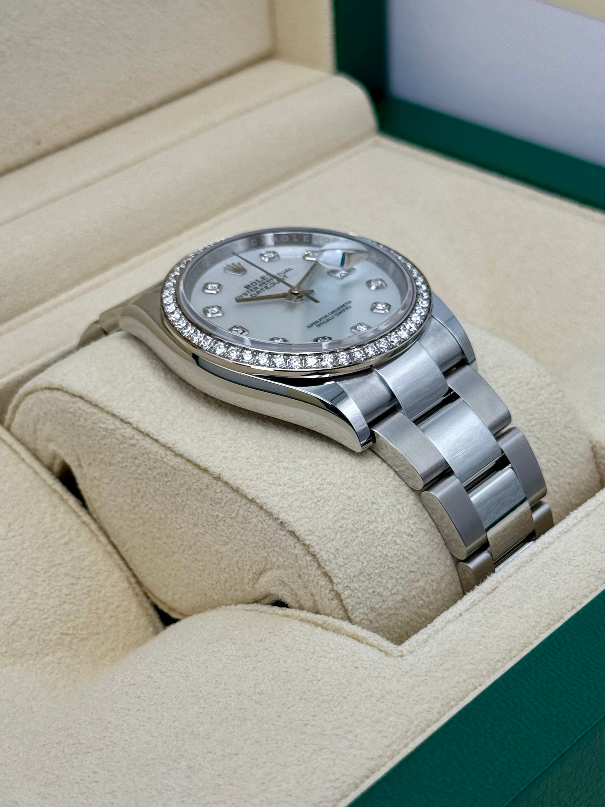 NEW 2024 Rolex Datejust 36mm 126284RBR MOP Diamond Dial - MyWatchLLC