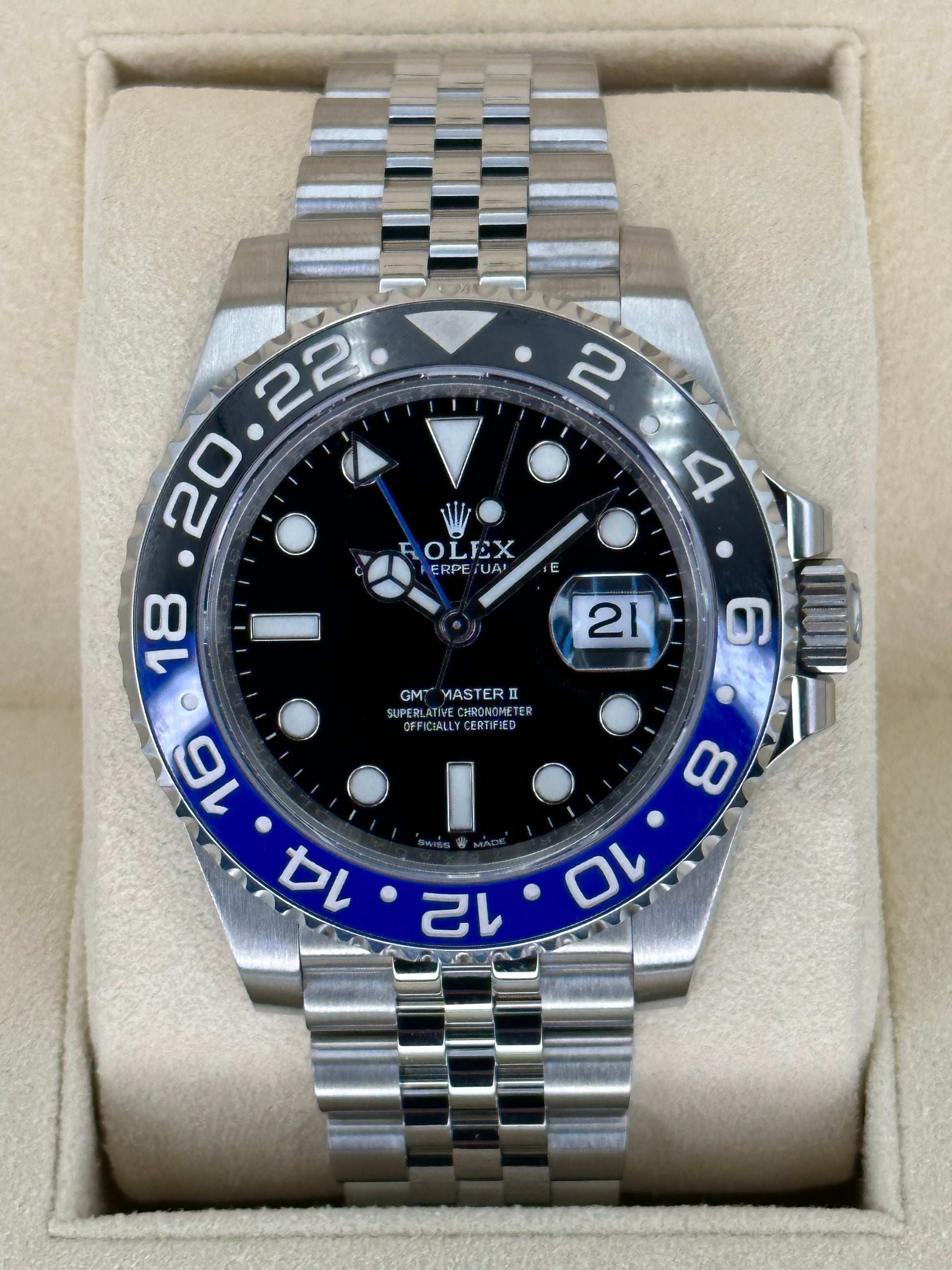 2023 Rolex GMT-Master II "Batgirl" 40mm 126710BLNR Jubilee Black Dial - MyWatchLLC