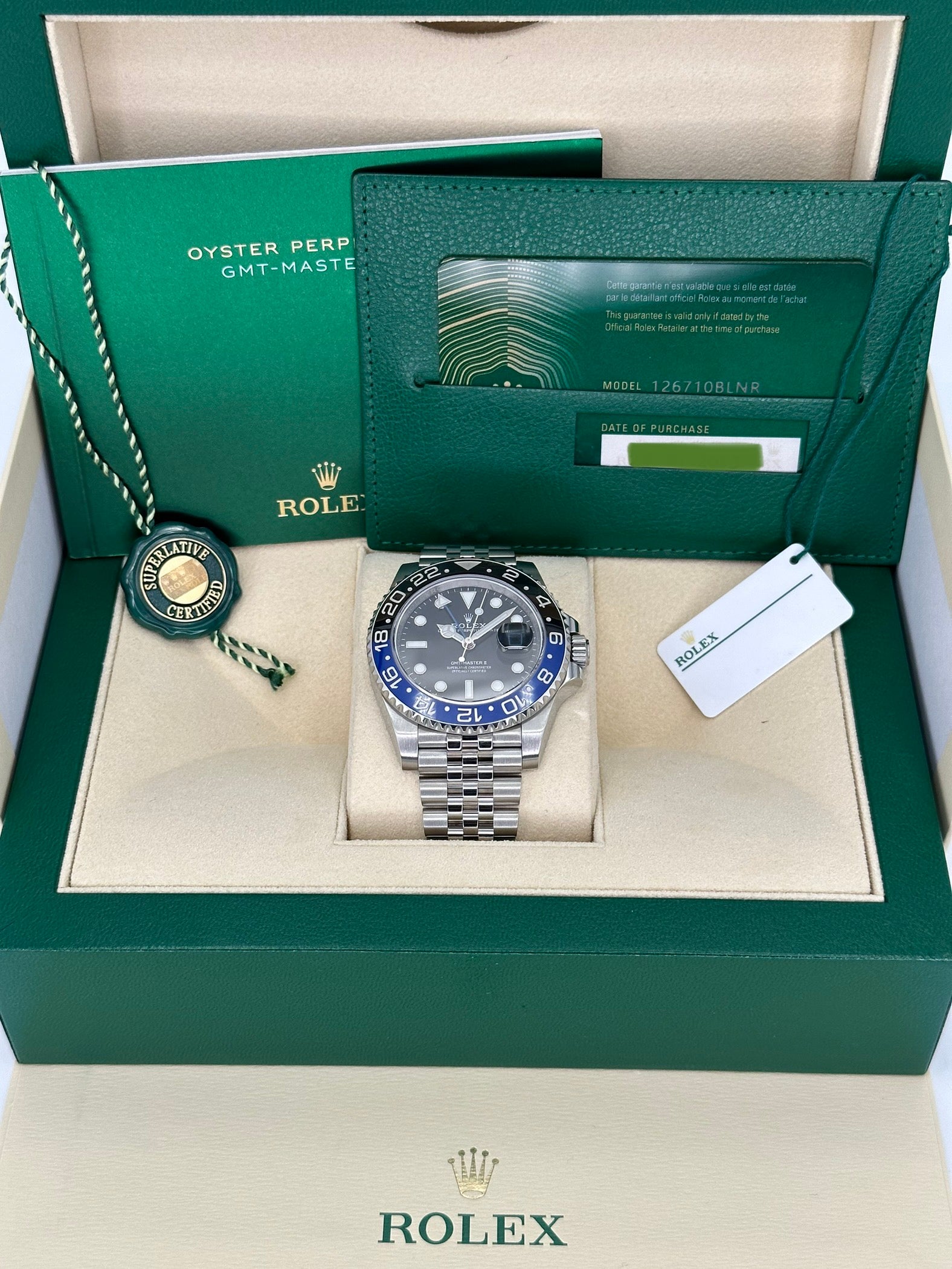 2023 Rolex GMT-Master II "Batgirl" 40mm 126710BLNR Jubilee Black Dial - MyWatchLLC