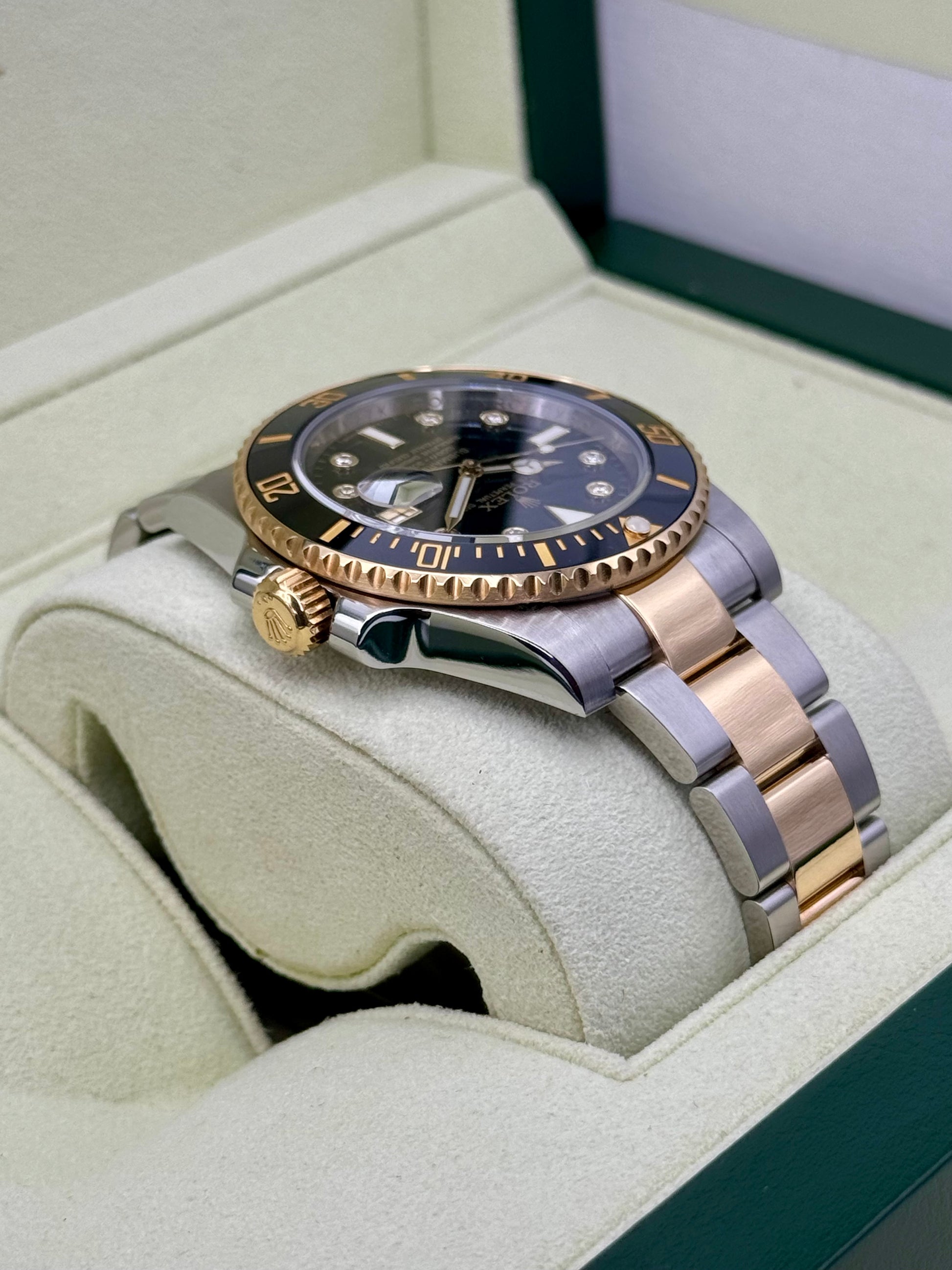 Rolex Submariner 40mm 116613N Two-Tone Black Diamond Dial - MyWatchLLC