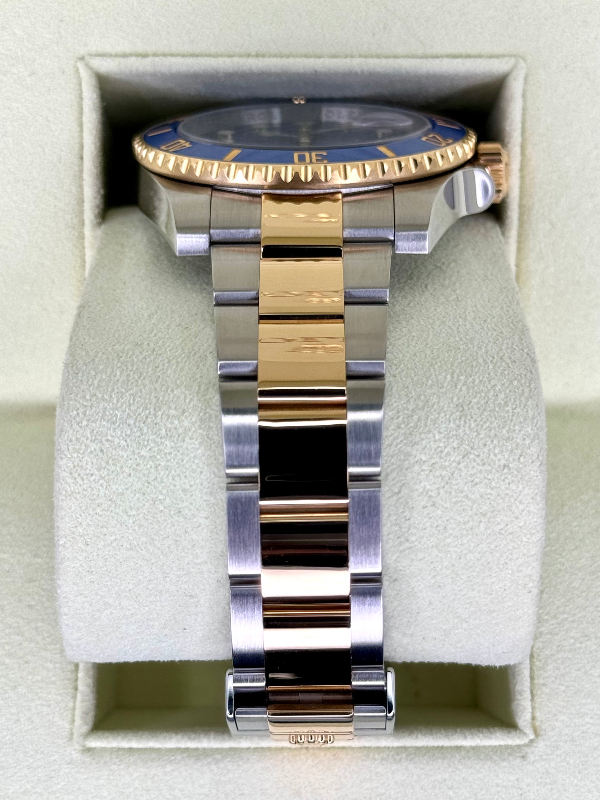 2010 Rolex Submariner "Bluesy" 40mm 116613LB Two-Tone Flat Blue Dial - MyWatchLLC