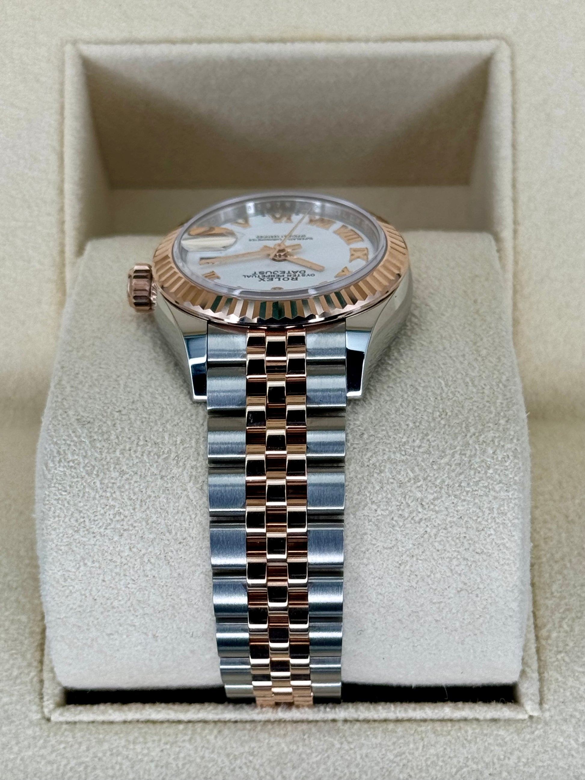 NEW 2022 Rolex Lady-Datejust 28mm 279171 Two-Tone Jubilee White Dial - MyWatchLLC