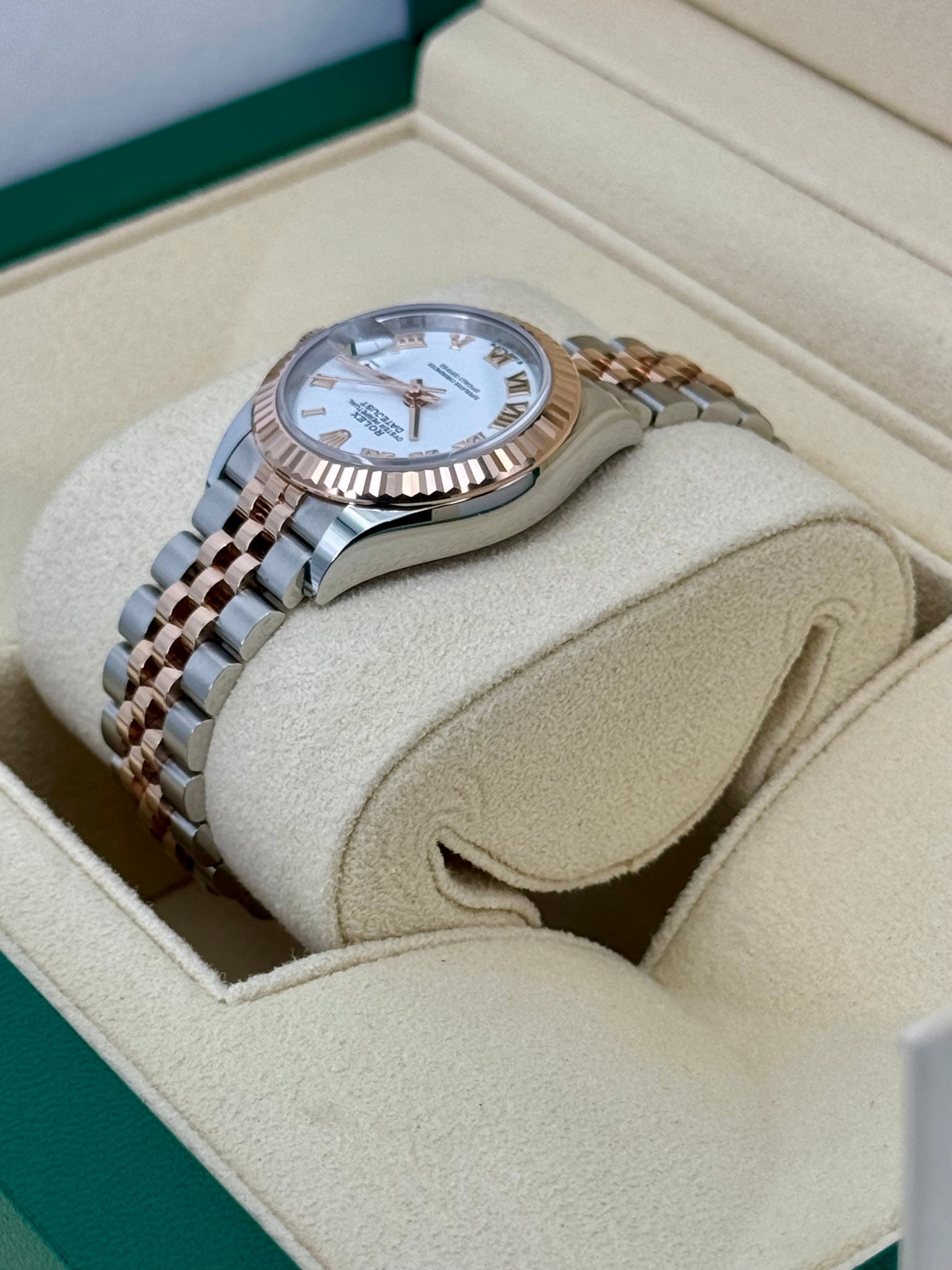 NEW 2022 Rolex Lady-Datejust 28mm 279171 Two-Tone Jubilee White Dial - MyWatchLLC