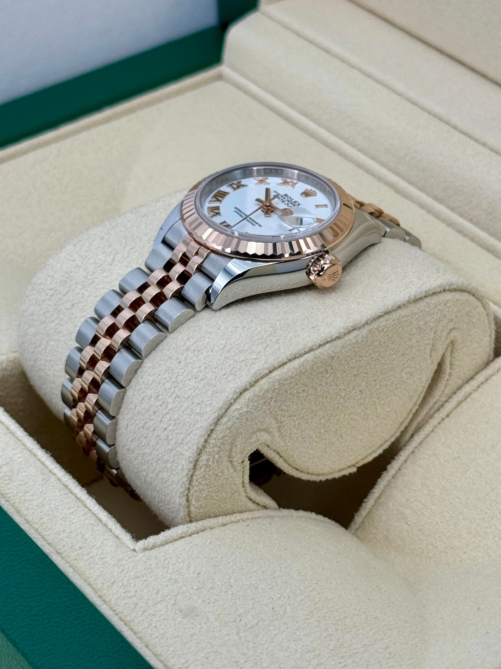 NEW 2022 Rolex Lady-Datejust 28mm 279171 Two-Tone Jubilee White Dial - MyWatchLLC