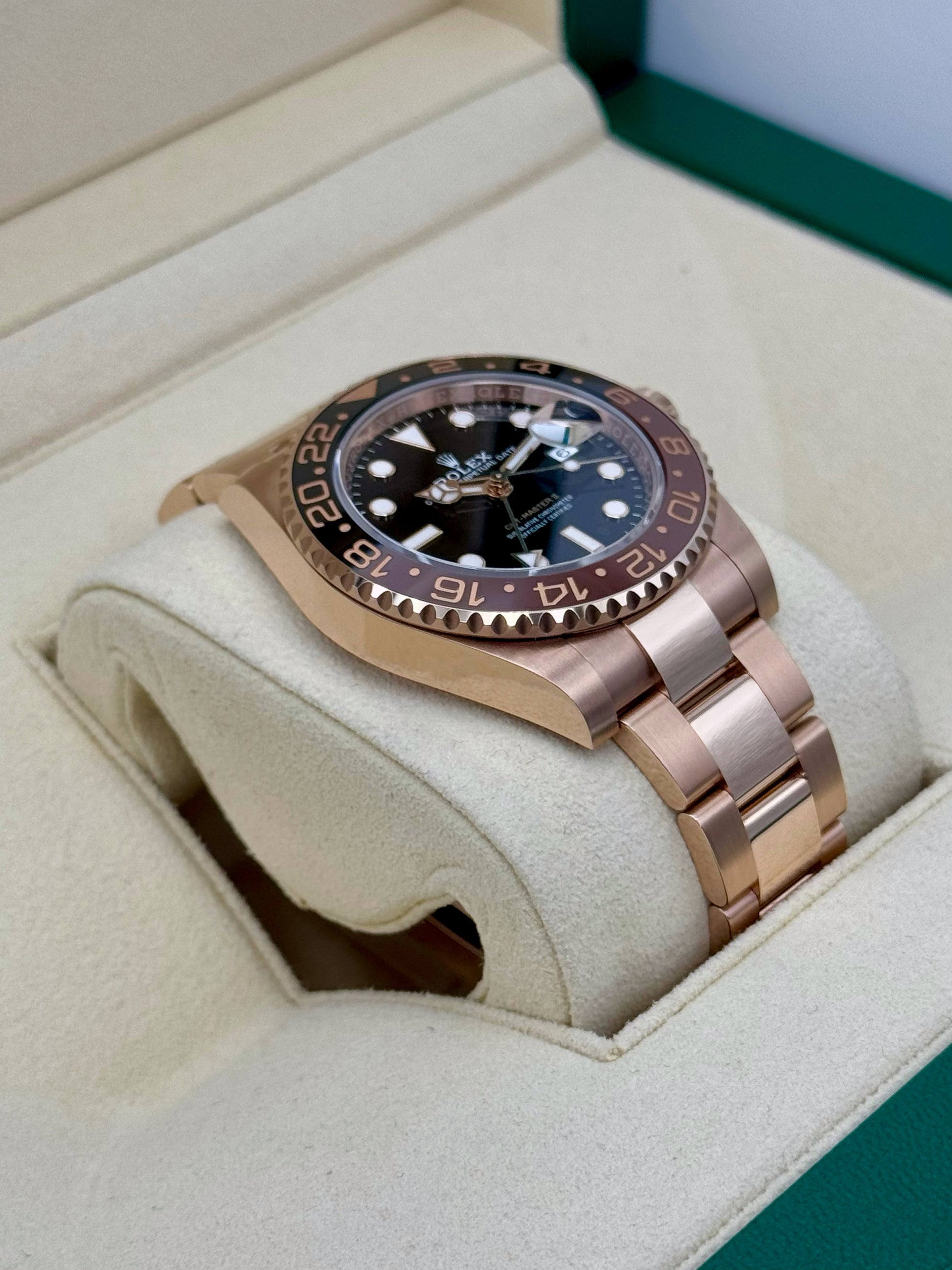 NEW 2023 Rolex GMT-Master II "Rootbeer" 40mm 126715CHNR Rose Gold - MyWatchLLC