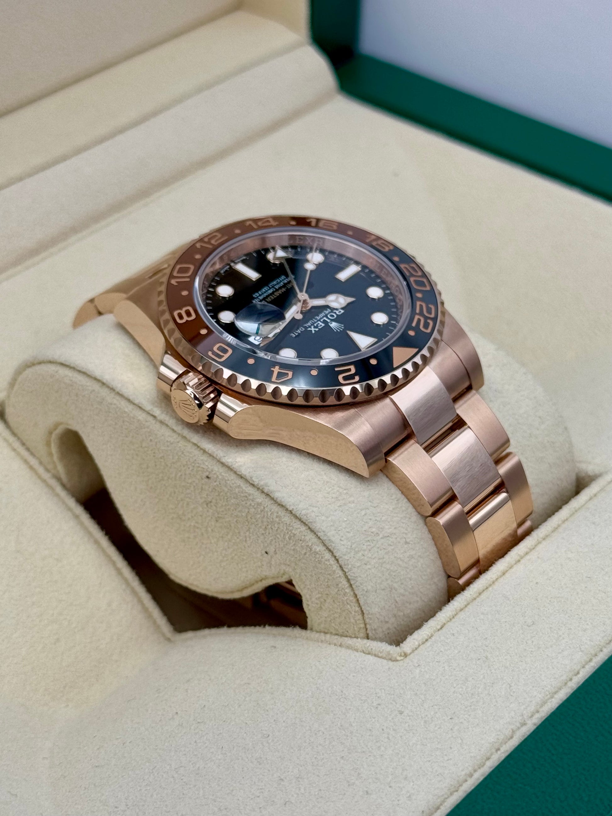 NEW 2023 Rolex GMT-Master II "Rootbeer" 40mm 126715CHNR Rose Gold - MyWatchLLC
