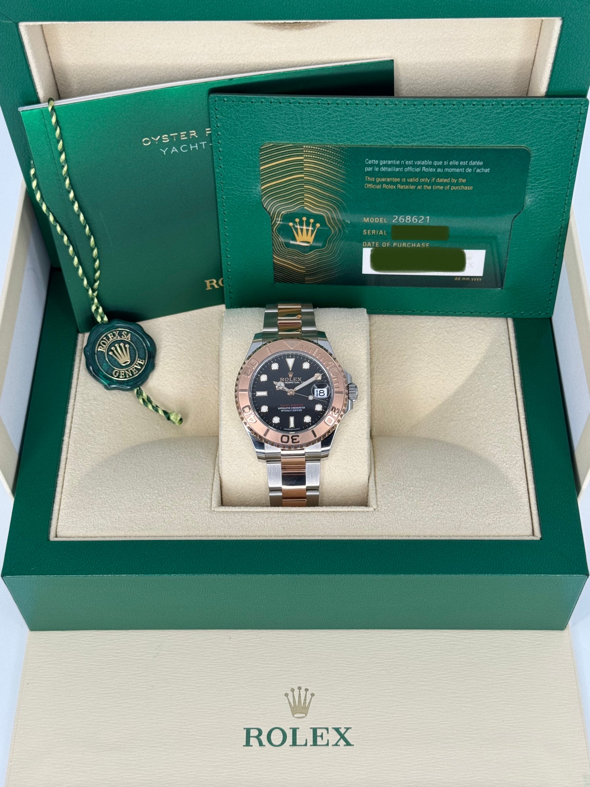 2023 Rolex Yacht-Master 36mm 268621 Two-Tone Oyster Black Dial - MyWatchLLC