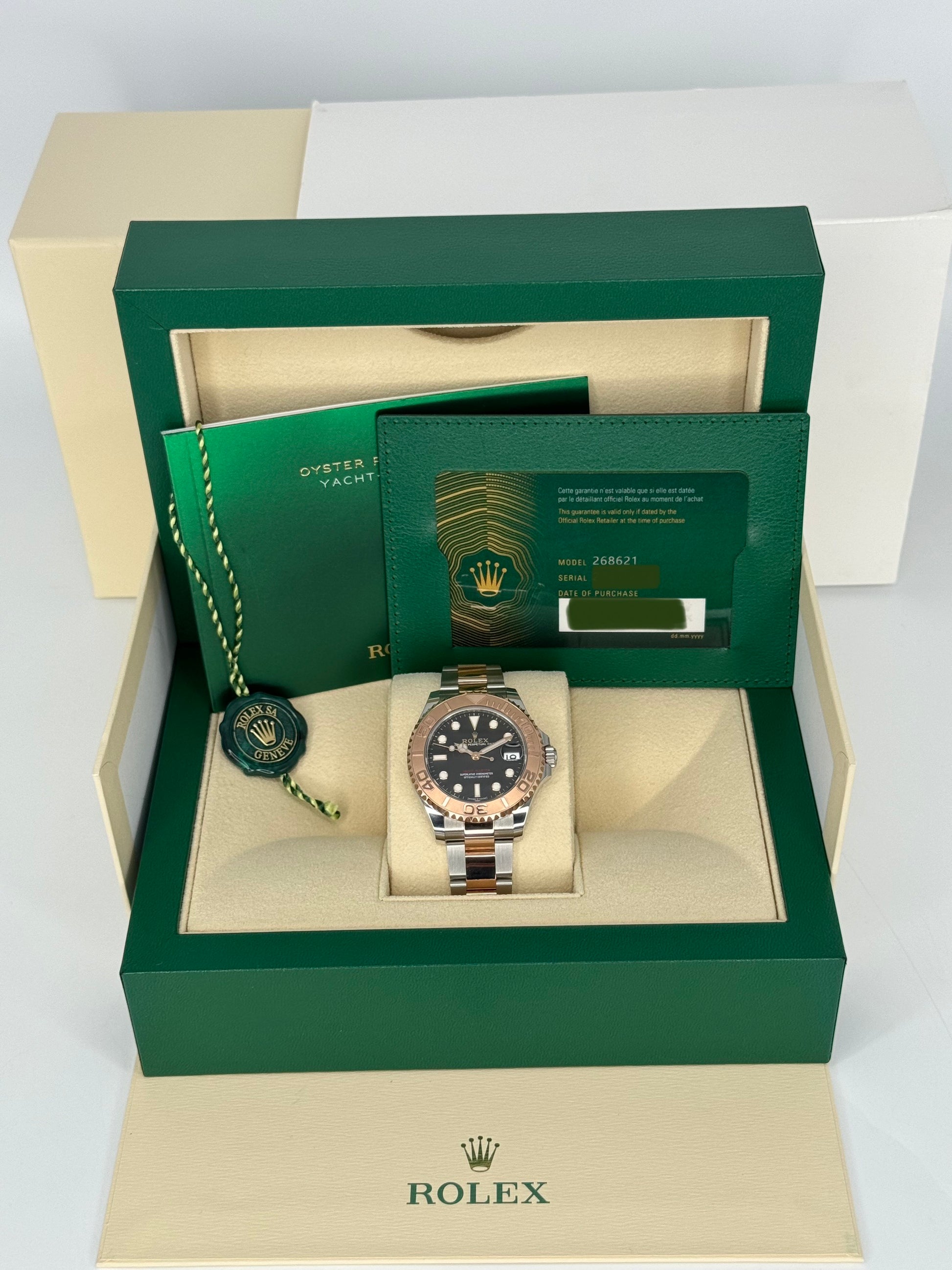 2023 Rolex Yacht-Master 36mm 268621 Two-Tone Oyster Black Dial - MyWatchLLC