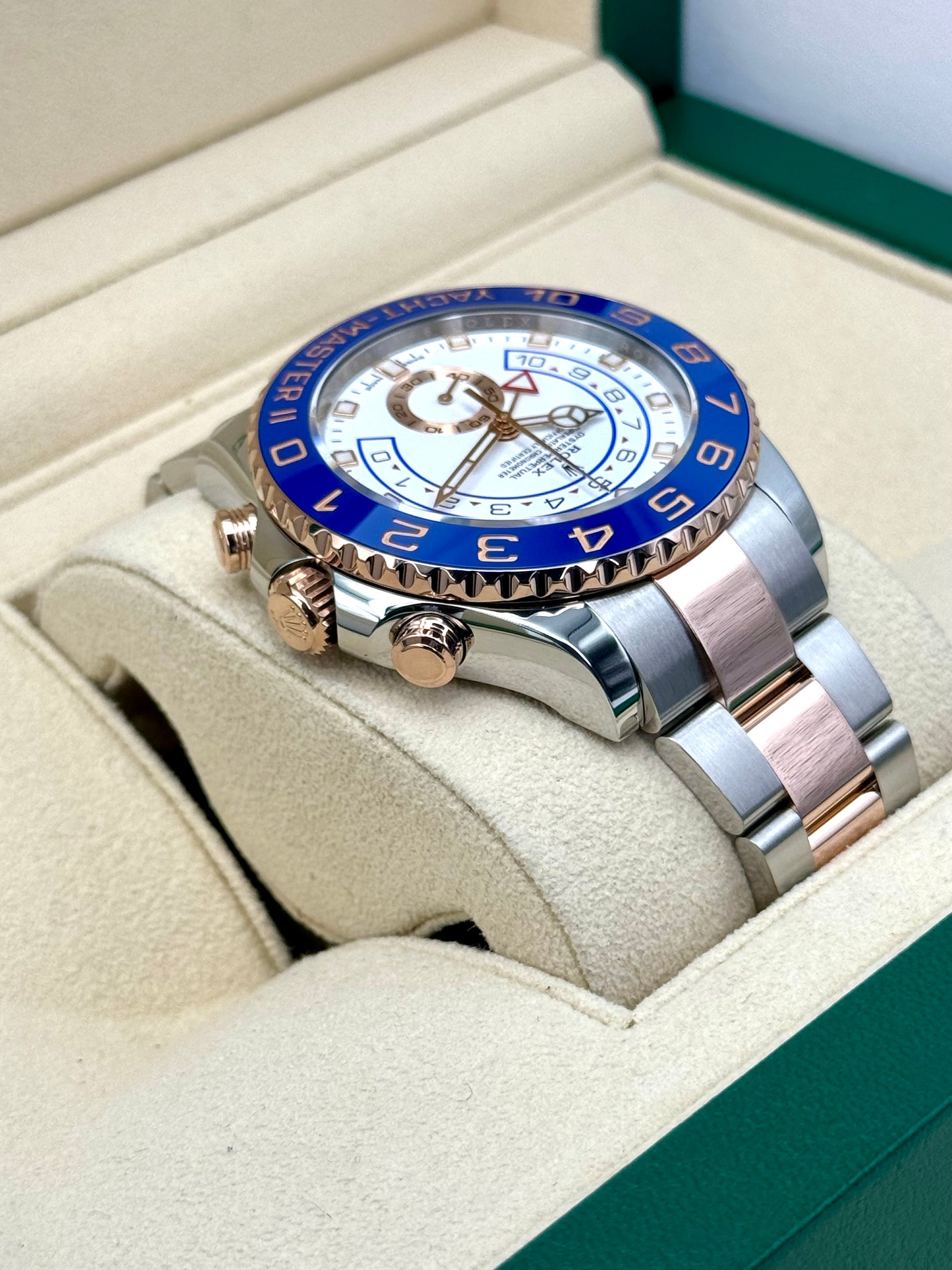 2022 Rolex Yacht-Master II 44mm 116681 Two-Tone White Dial - MyWatchLLC